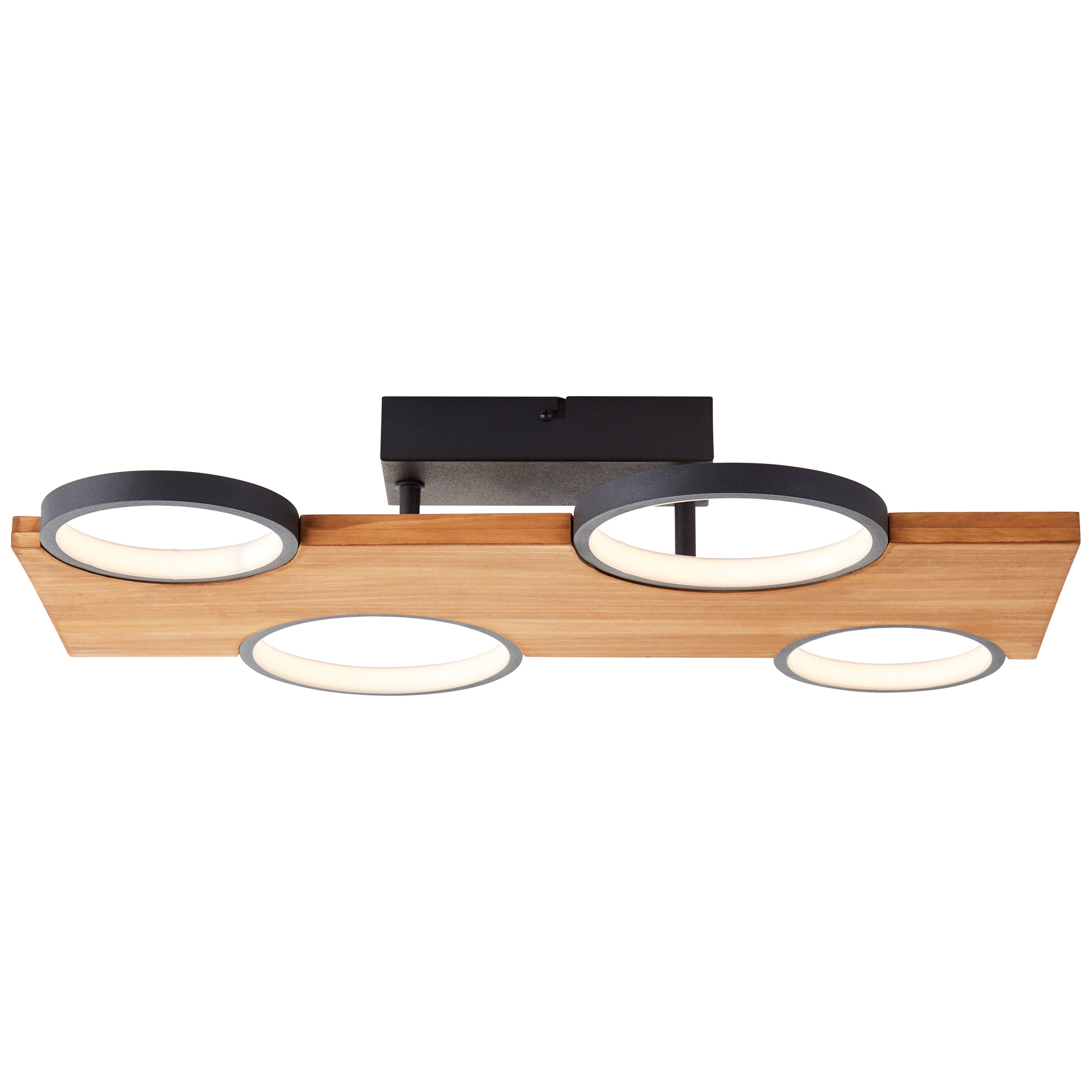 Brilliant LED Deckenleuchte »Cheesy«, 55 x 35 cm, 3400lm, 3000K, Holz/Metal günstig online kaufen