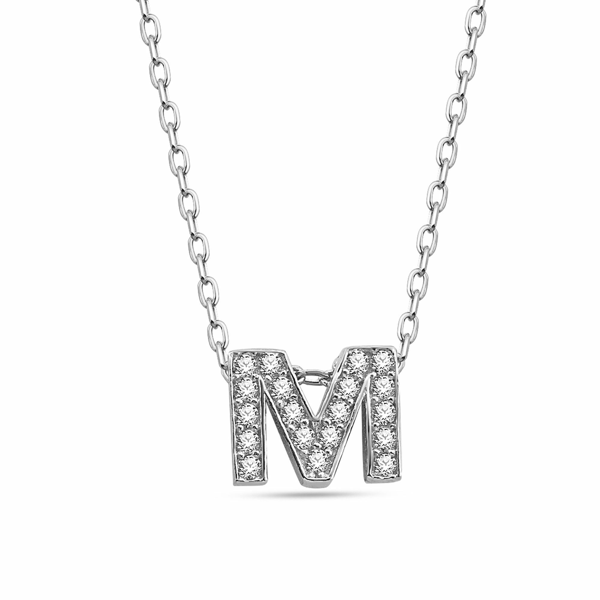 Kette mit Anhänger »Buchstabe M 925/- Sterling Silber«