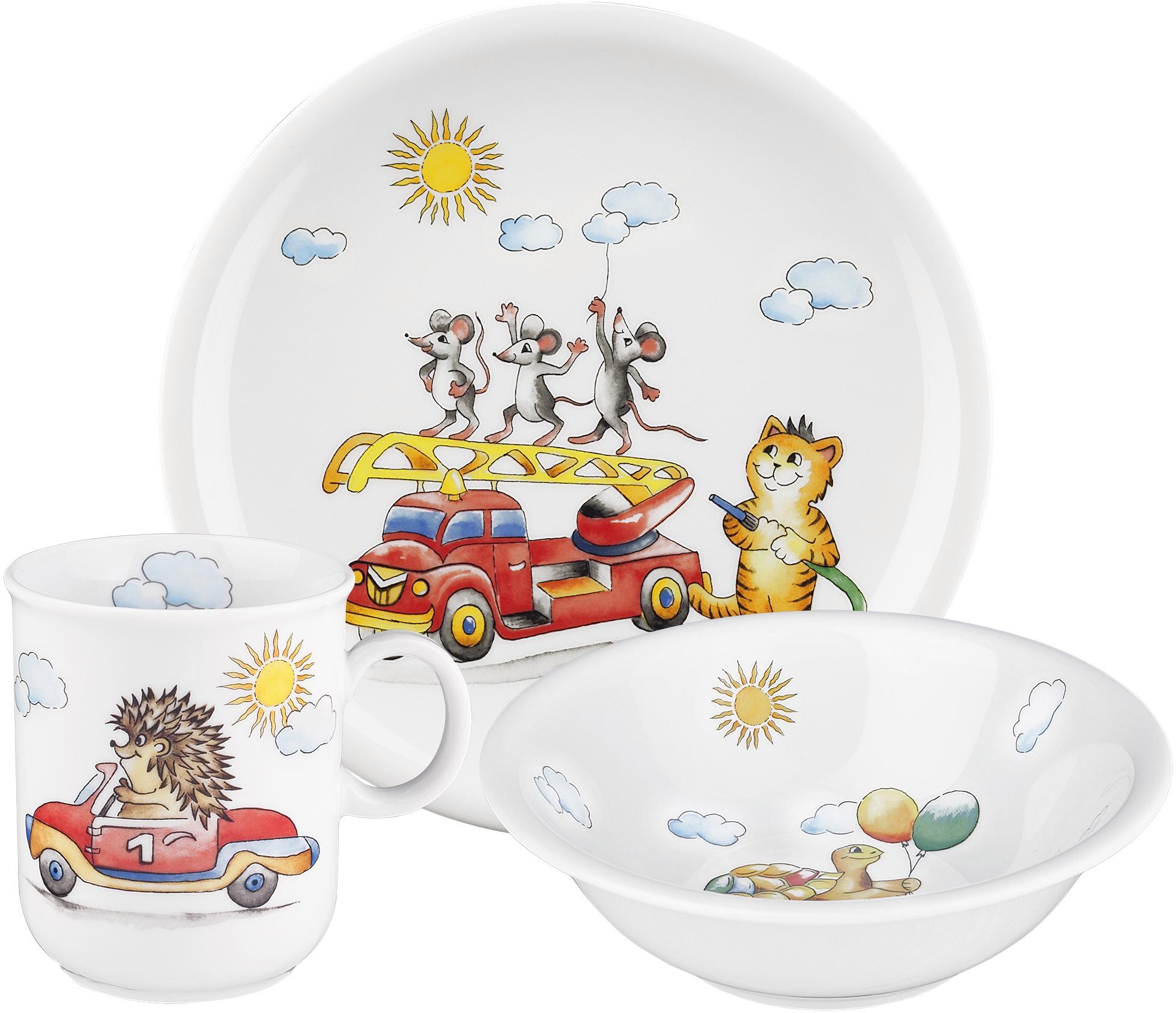 Seltmann Weiden Kindergeschirr-Set »Compact Flinker Flitzer« Teller, Schüss günstig online kaufen