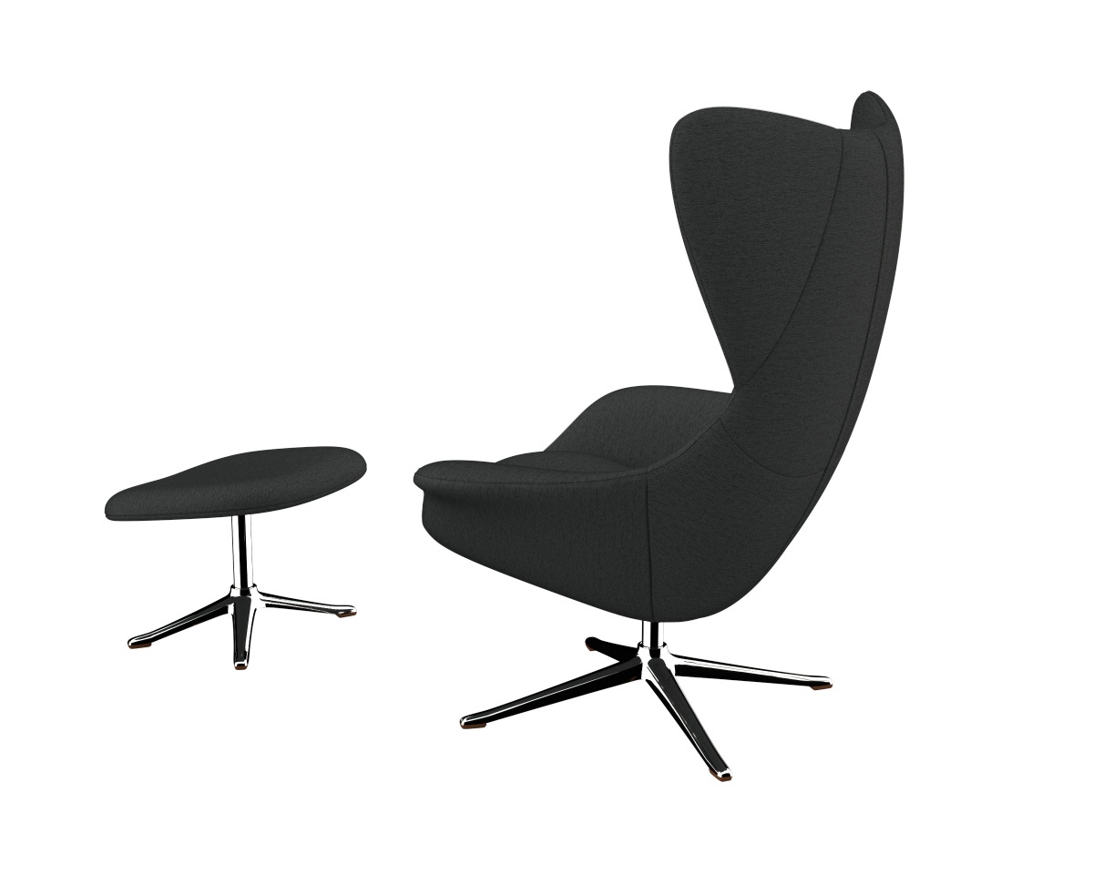 FLEXLUX Ohrensessel »Stilo Relaxsessel, TV-Sessel, OTTOs Choice«, Solitär, Stil-Ikone, drehbar, Fuß Aluminium