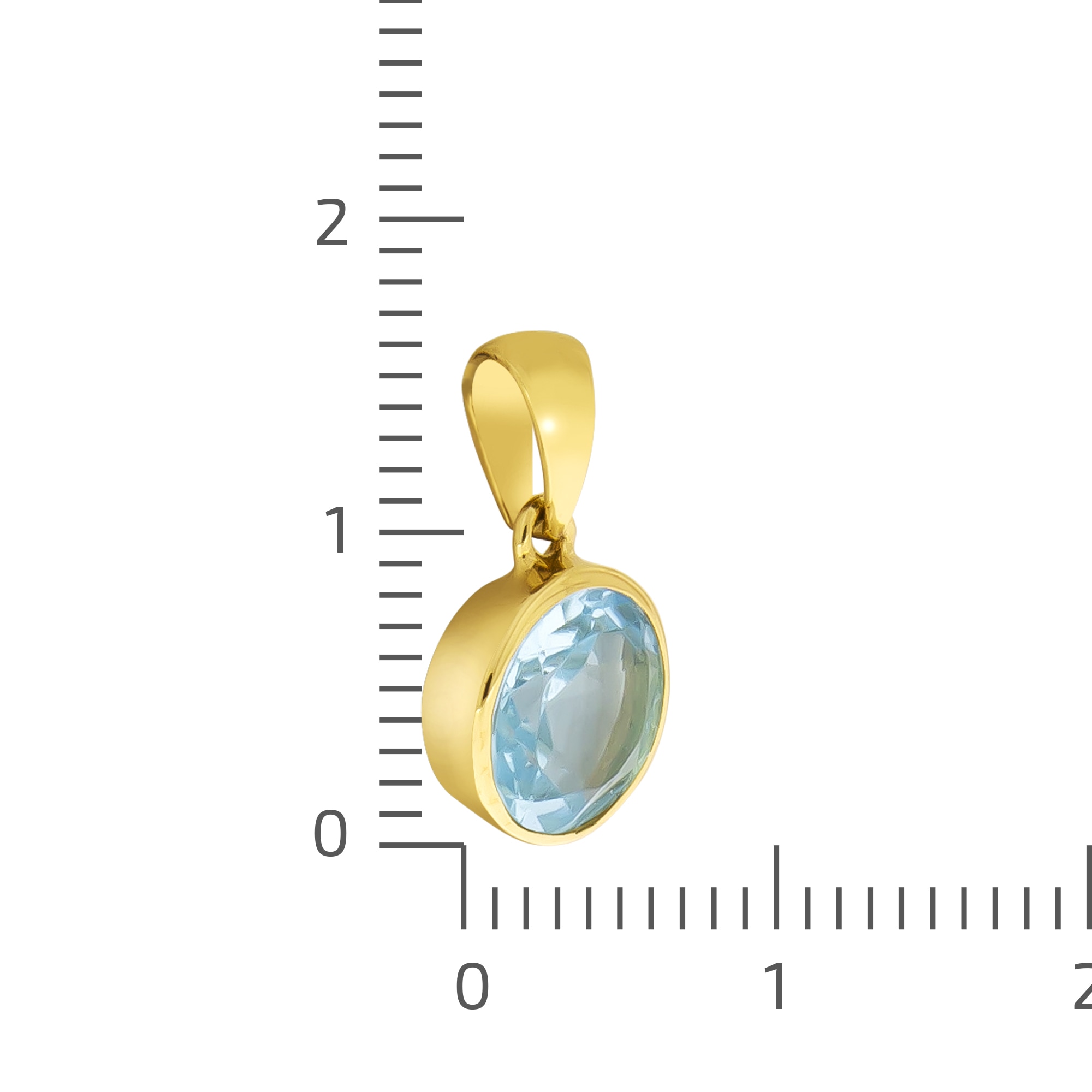 Fascination by Ellen K. Kette mit Anhänger »Gold 375 mit Blautopas (beh.) 8mm«