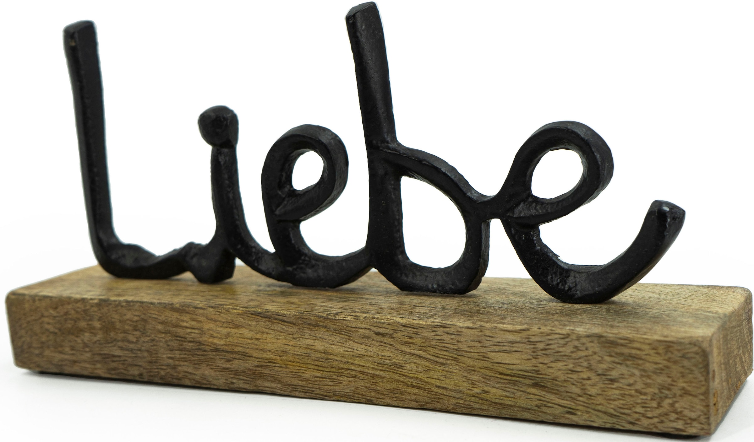 NOOR LIVING Holz »Lebe, online Liebe, Aluminium bestellen Lache«, und aus Deko-Schriftzug