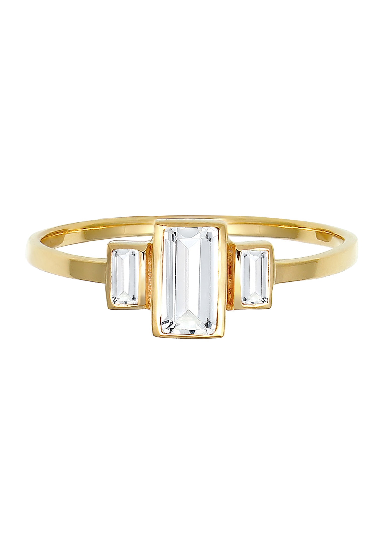 Elli Premium Verlobungsring »Verlobungsring Topas Weiß 375 Gelbgold«