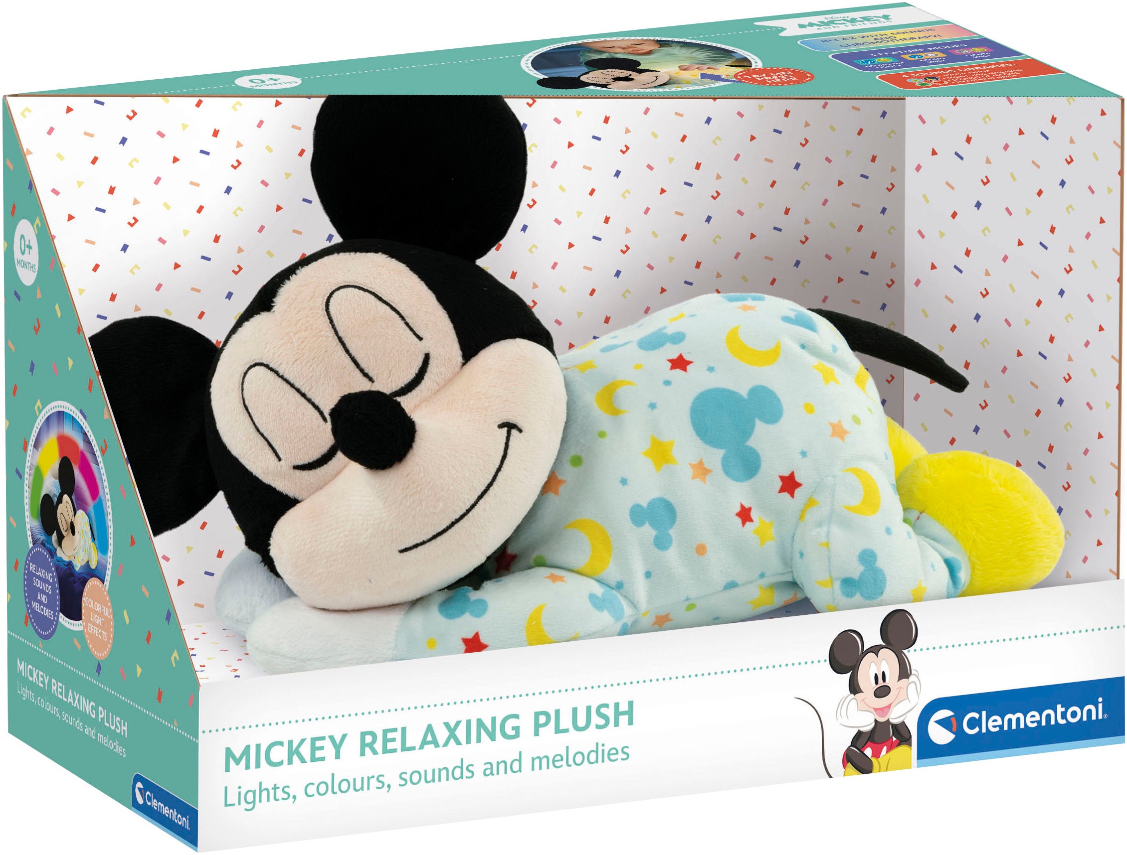 Clementoni® Plüschfigur »Disney Baby, Schlafender Baby Mickey«, mit Licht und Sound; Made in Europe