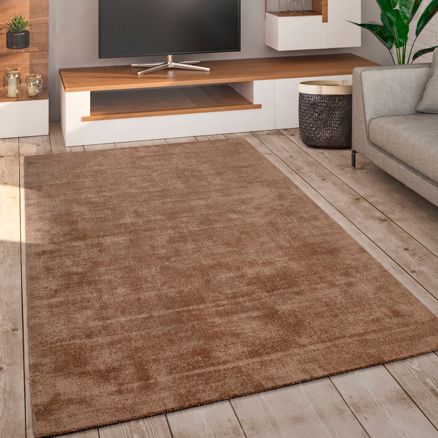 Paco Home Teppich "Randers 578" rechteckig 14 mm Höhe Kurzflor, Handweb Tep günstig online kaufen