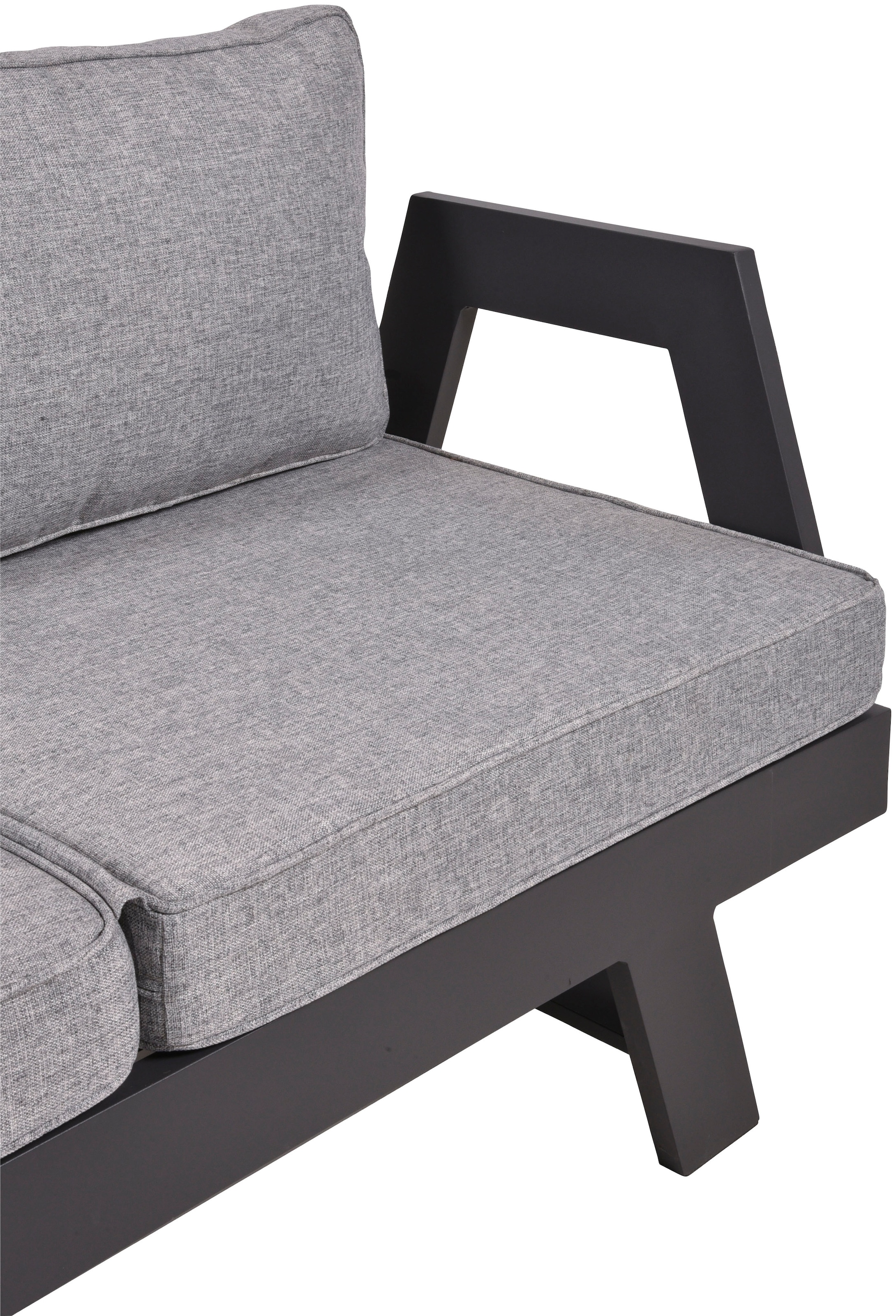 Garden Pleasure Gartenlounge-Set »DONNA«, (1x Eckbank, 1 Tisch/Hocker), inkl. Auflagen