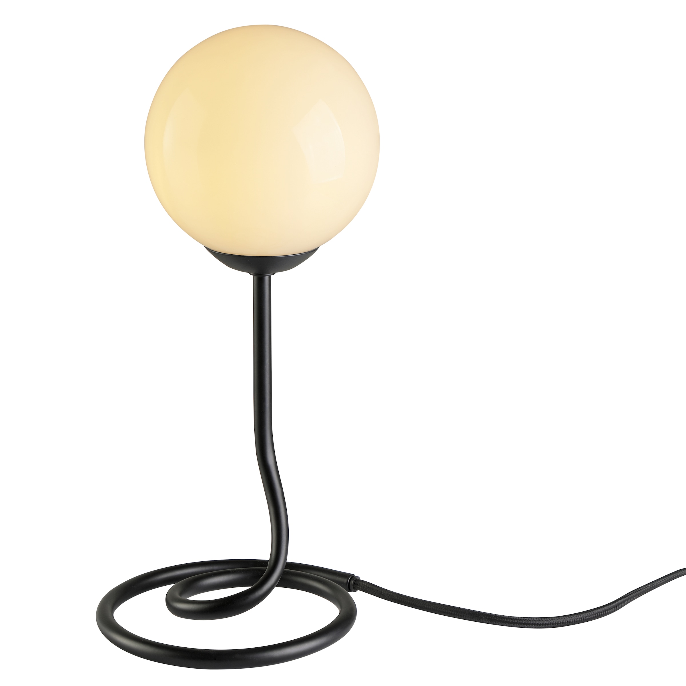 OTTO home Tischleuchte »Orrell«, Leuchtmittel G9 | ohne Leuchtmittel, Ø 15 cm, Materialmix - Metallfuß mit weißem Glasschirm