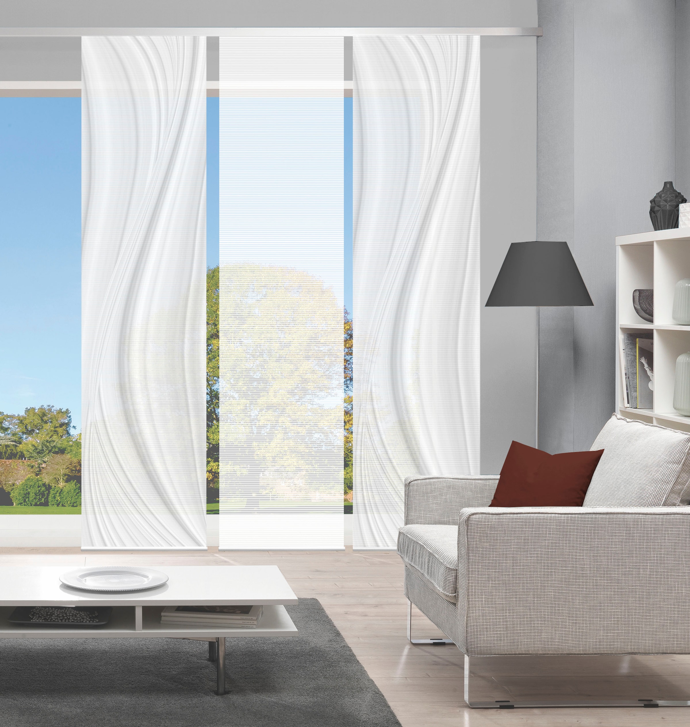 Vision S Schiebegardine »LAURINA 3er SET« Paneelwagen 3 Stk. tlg. Schiebevo günstig online kaufen