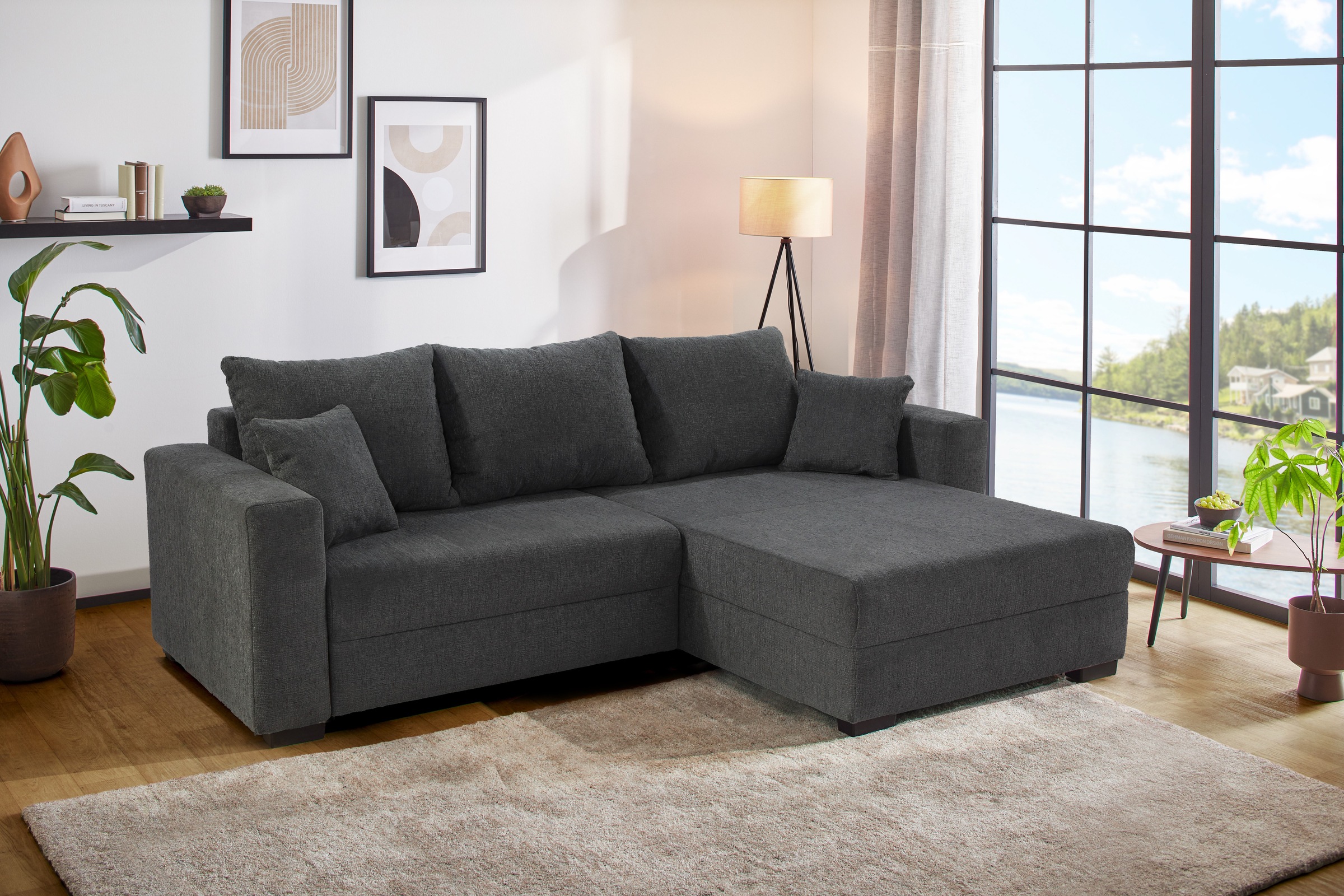Jockenhöfer Gruppe Ecksofa »Saalbach, L-Form, Breite 261cm«, inkl. Bettfunk günstig online kaufen