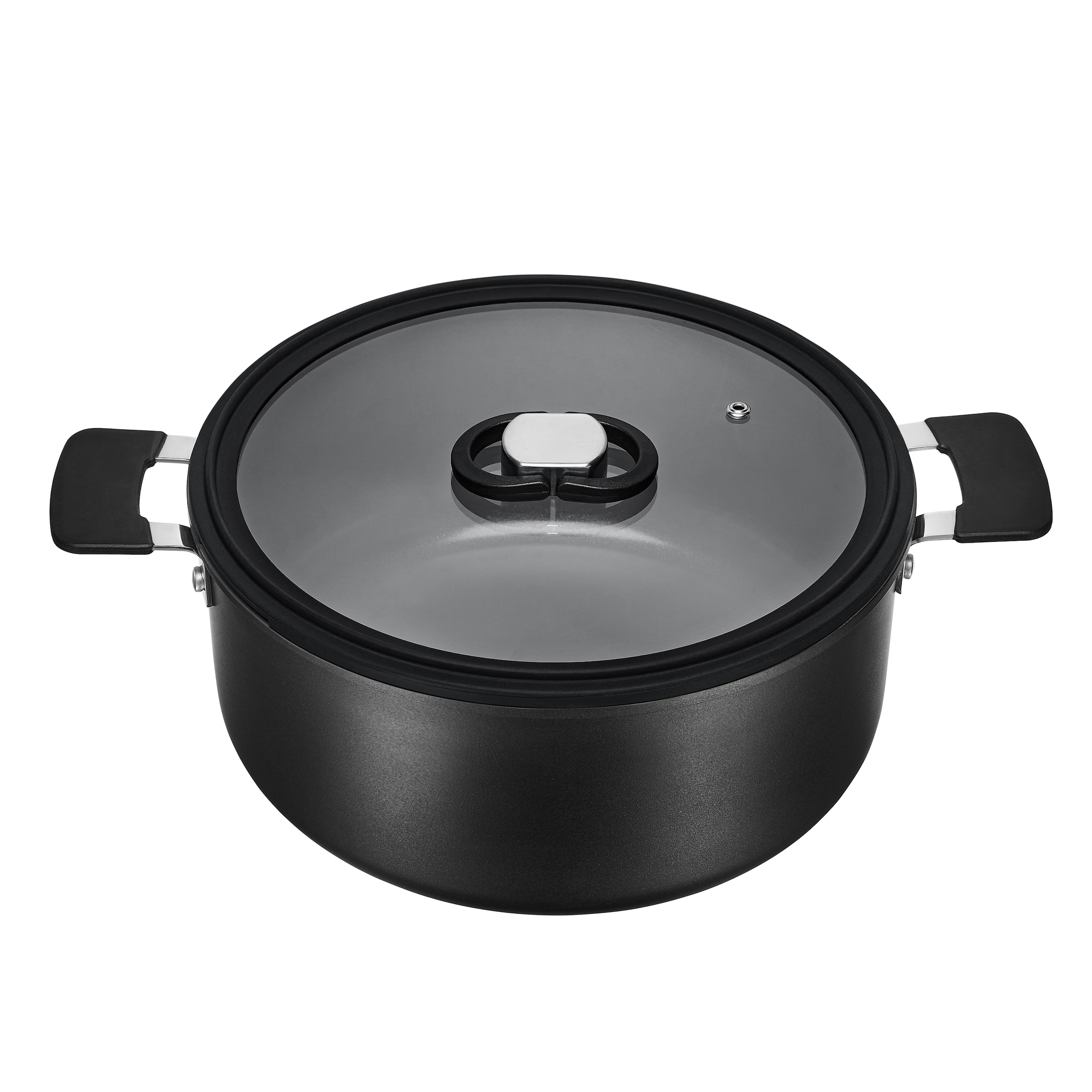 RESTO Kitchenware Topf-Set »SAVE & STOCK Multifunktionales Stapelbares Set im Geschenkkarton« Set, 1x Soßentopf, 2x Kochtopf, 2x Bratpfanne, 1x Griff, 2x Deckel, 8 tlg. Aluminium