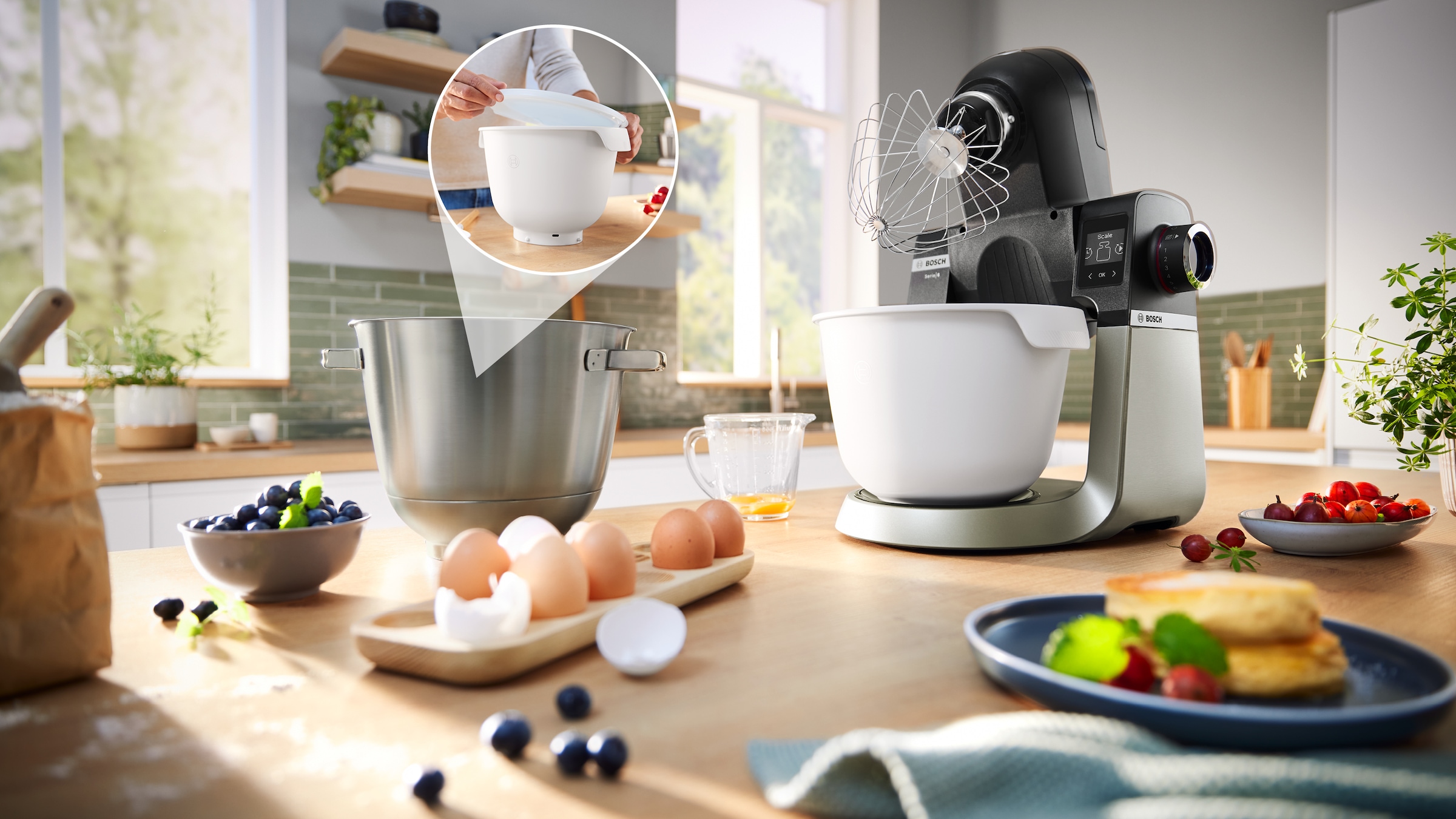 BOSCH Küchenmaschinenschüssel »MUZS6KR«, für bis zu 3,5 kg Rührteig, spülmaschinenfest, BPA-frei