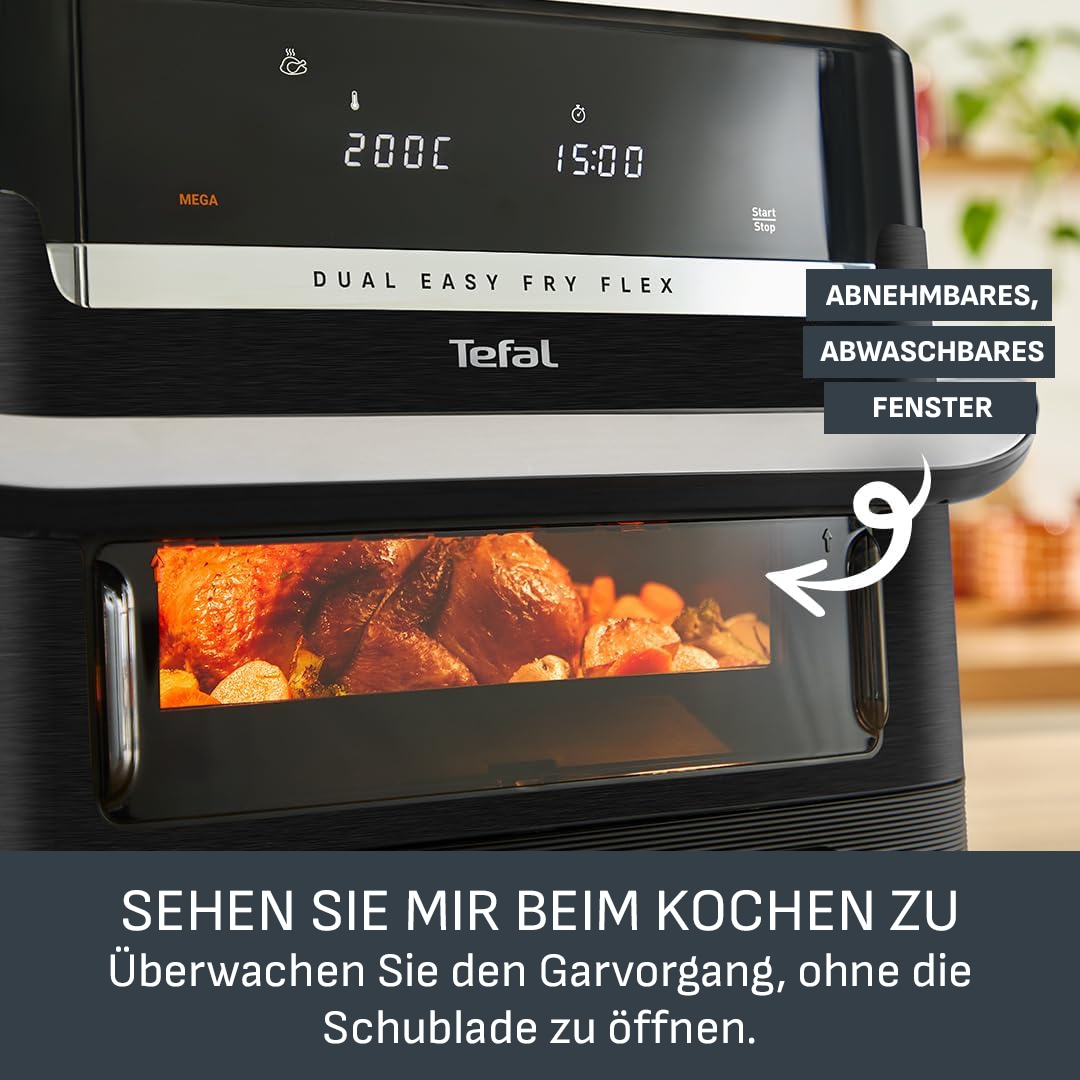 Tefal Heißluftfritteuse »EY9228 Easy Fry Flex« 2700 W 7 voreingestellte Programme, zeit- und energiesparend, EY9228