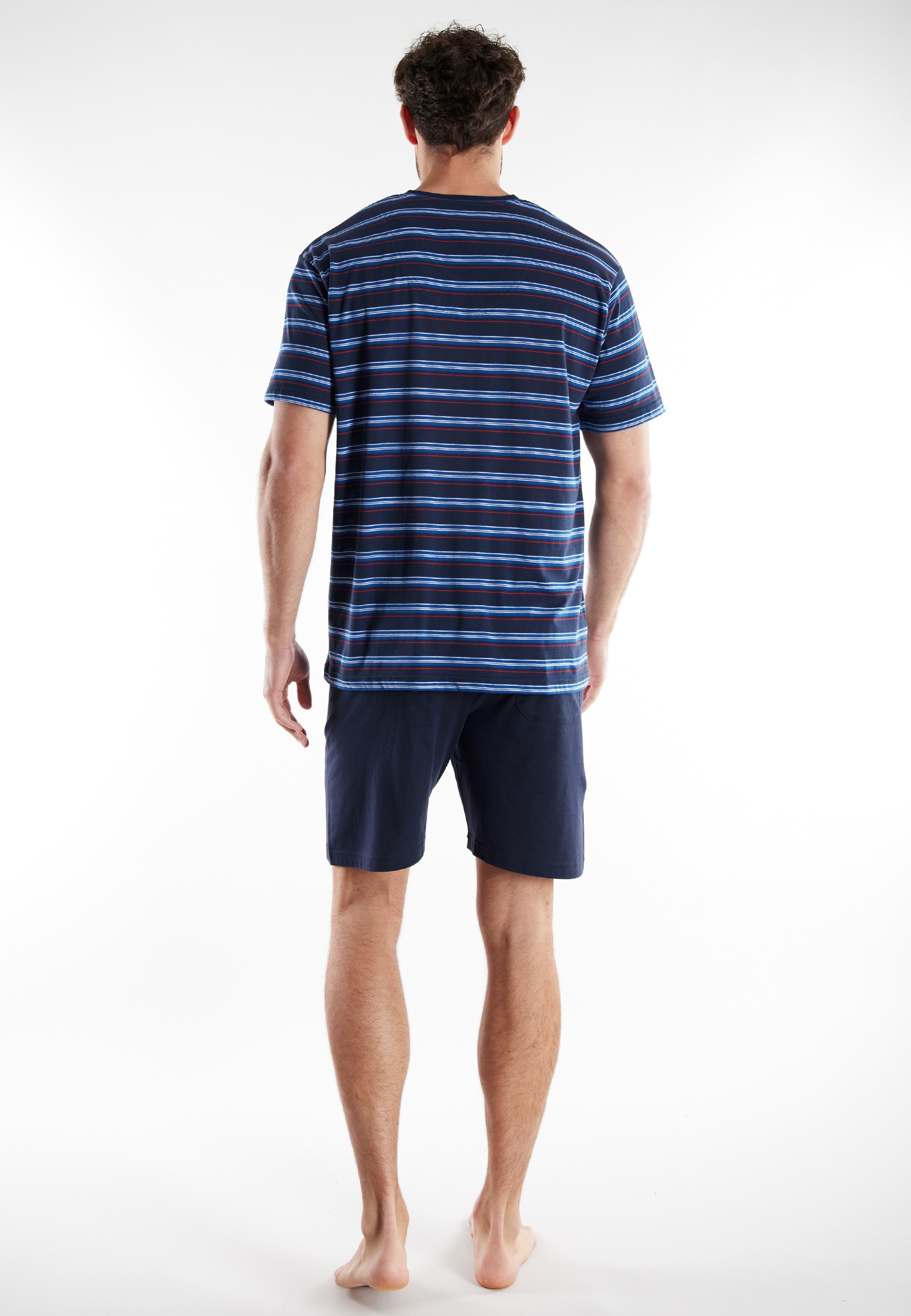 GÖTZBURG Shorty »Midtown« gestreift, kurz, V-Ausschnitt, Baumwollmix