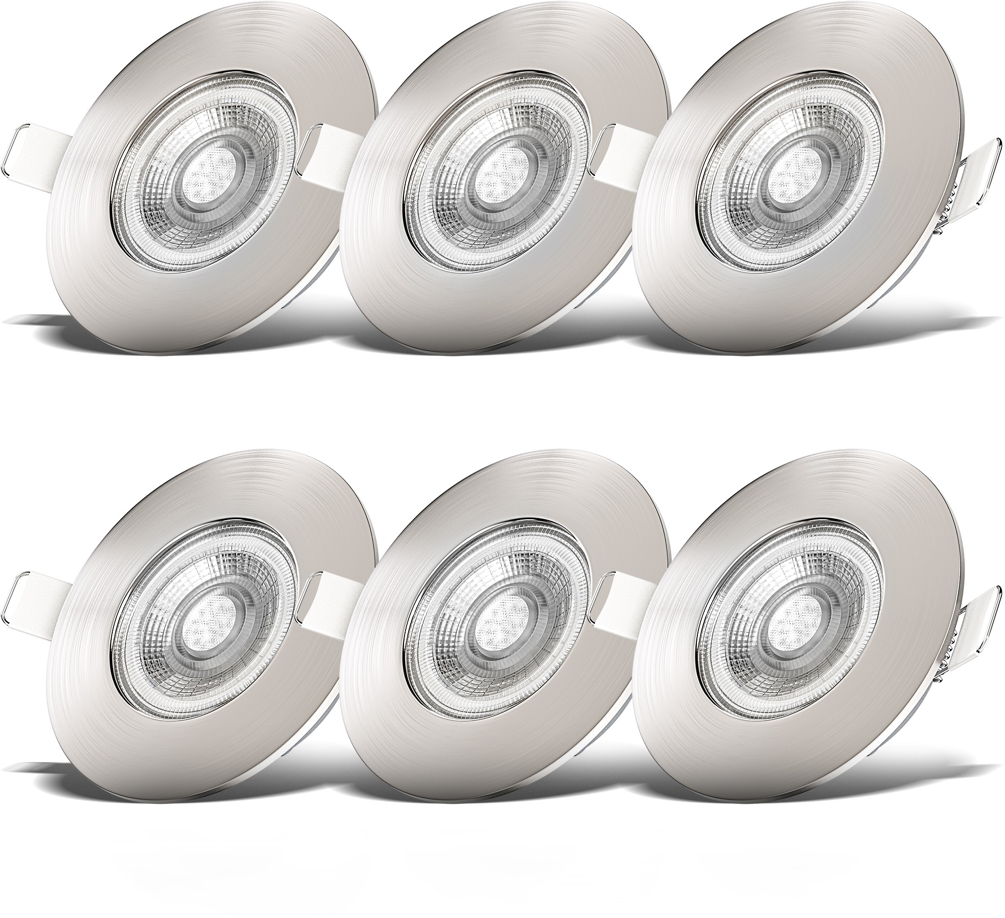 B.K.Licht LED Bad-Einbauleuchte, 6er Set, Schutzart IP44, spritzwassergesch günstig online kaufen