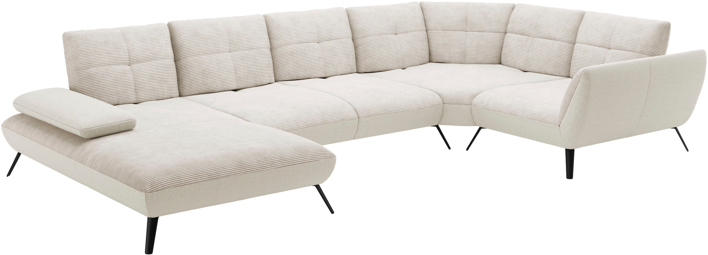 Places of Style Wohnlandschaft »Mikado U-Form«, inkl. Sitztiefenverstellung und Armteilverstellung