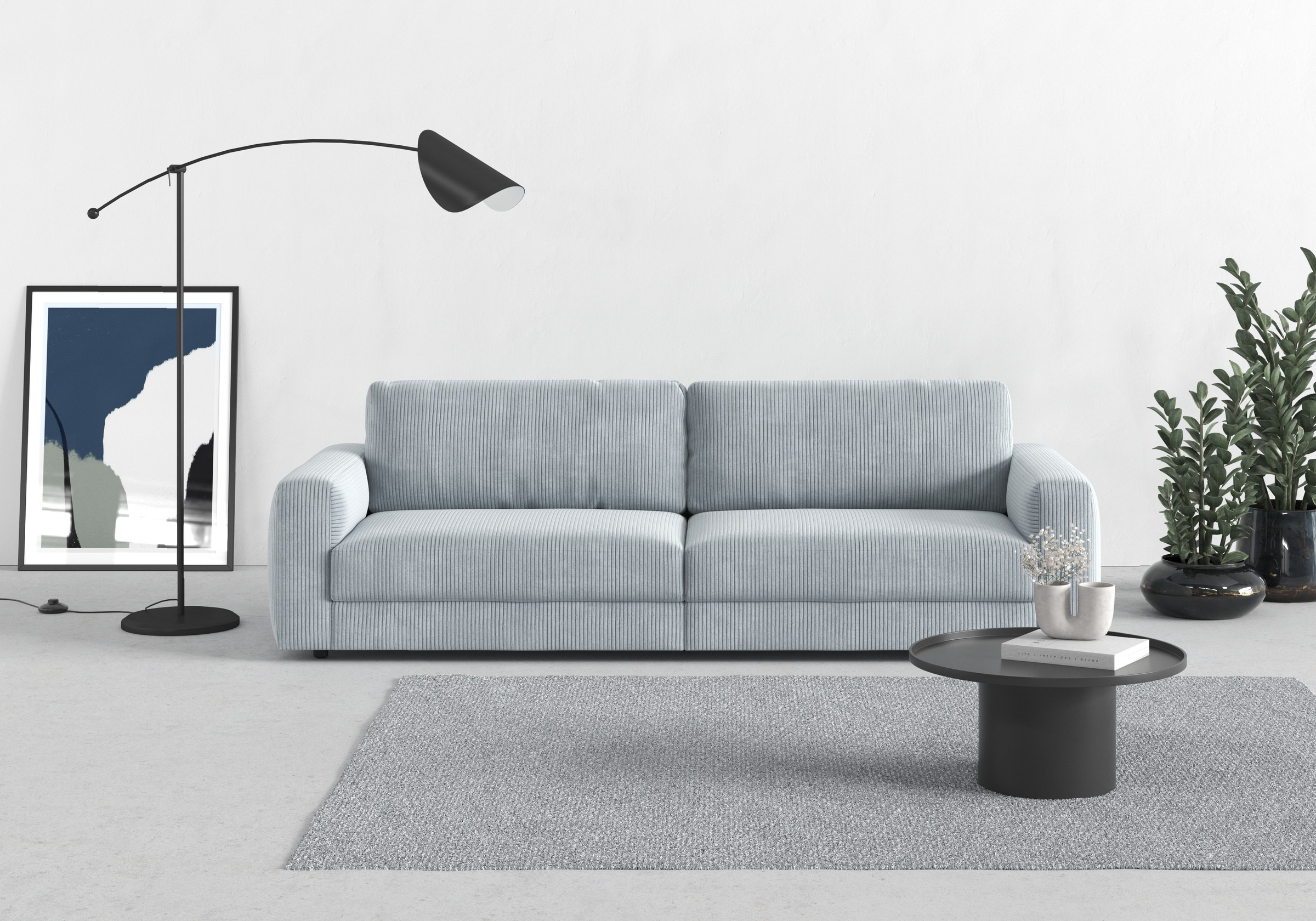 TRENDMANUFAKTUR Big-Sofa »Bourbon, Designsofa,«, mit extra hohem Sitzkomfort, in trendigem Cord Bezug erhältlich
