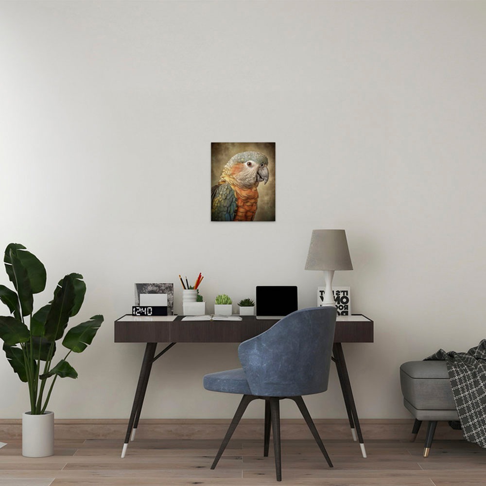 A.S. Création Leinwandbild »Fantasy Parrot Orange - Wandbild Bunt Keilrahme günstig online kaufen