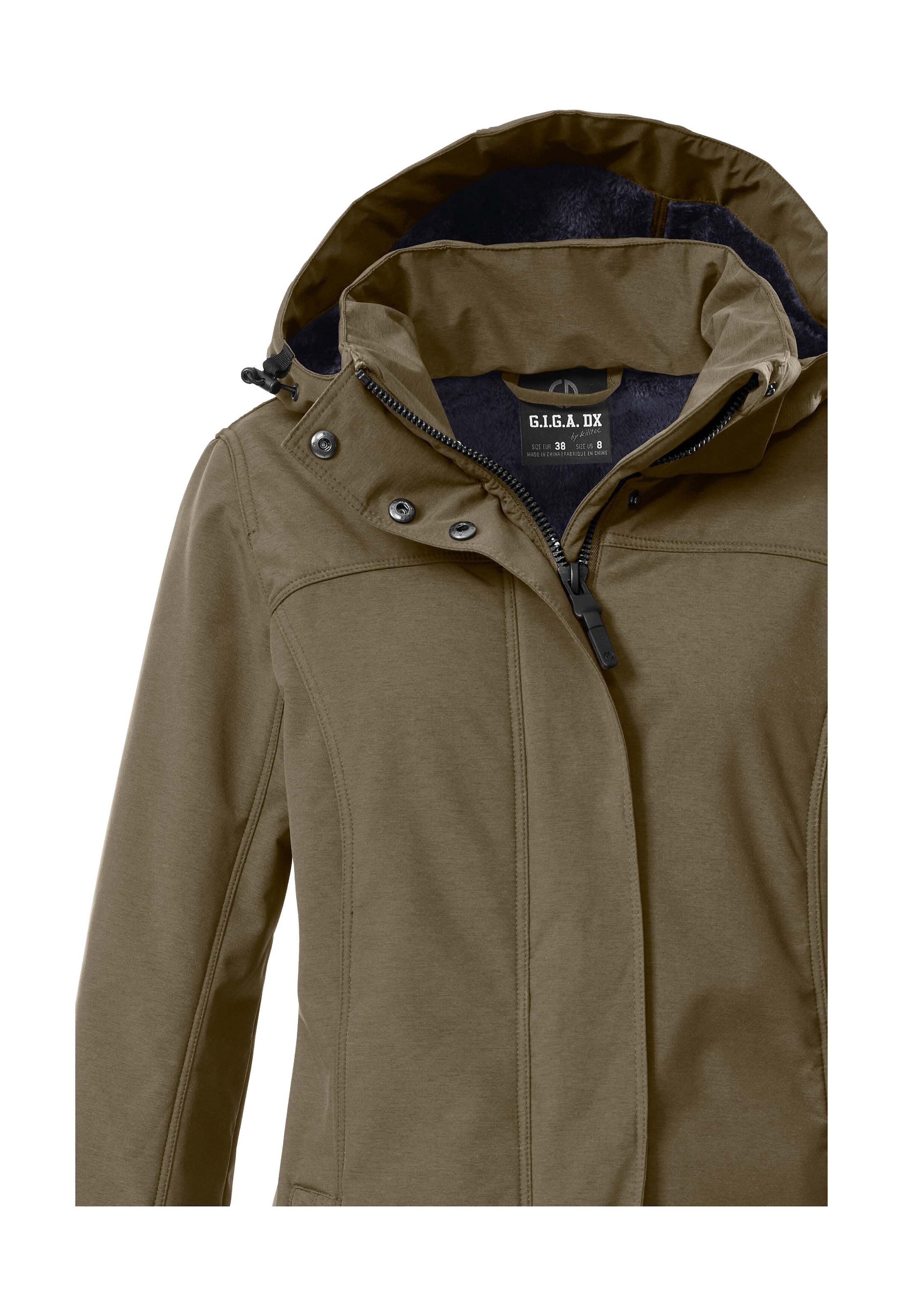 G.I.G.A. DX by killtec Softshellparka »GW 36 WMN SFTSHLL PRK«, Softshellparka: wasserdicht, Teddyfell, 2-Wege-Reißverschluss