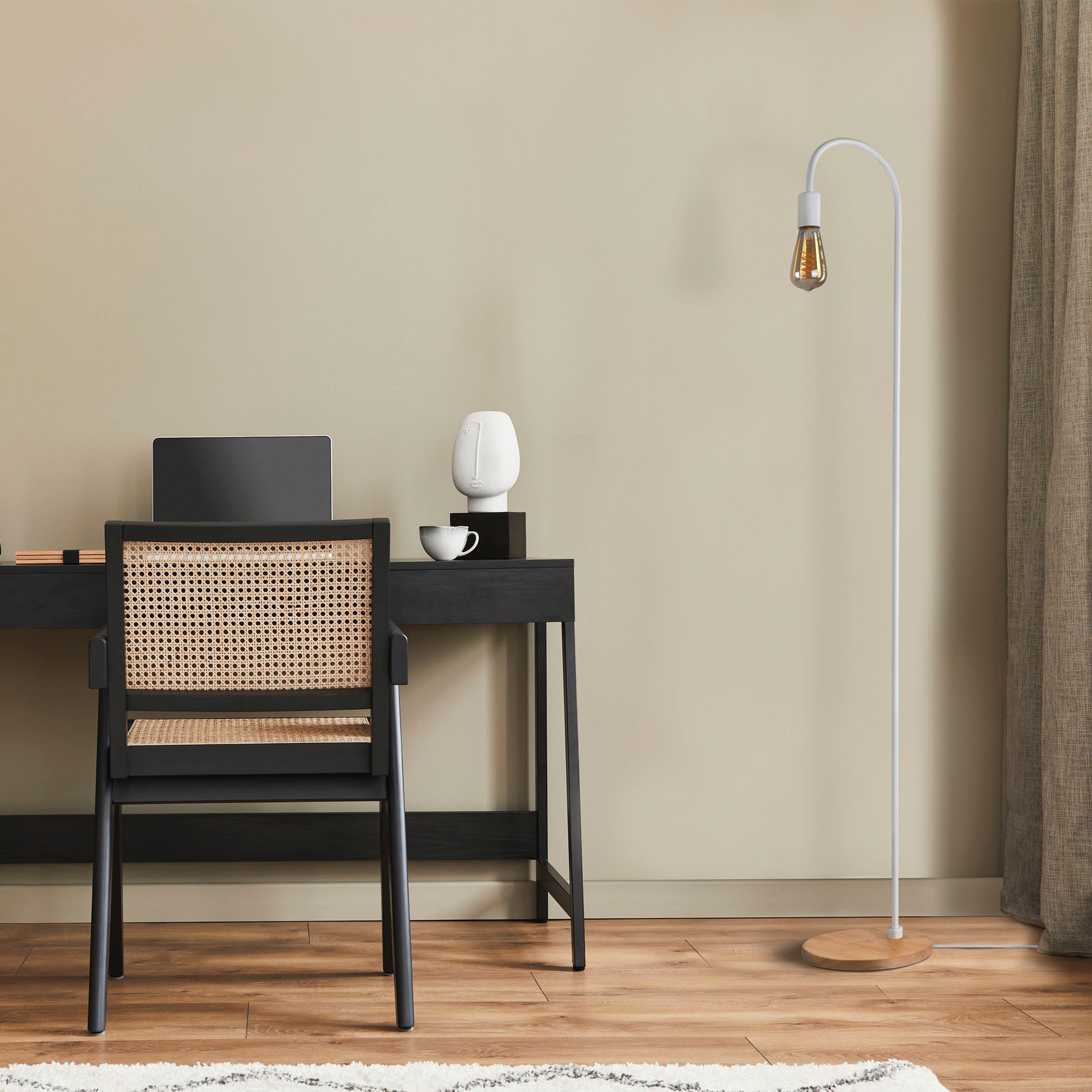 Paco Home Stehlampe »WALTER«, Leuchtmittel E27   ohne Leuchtmittel, Bogenla günstig online kaufen