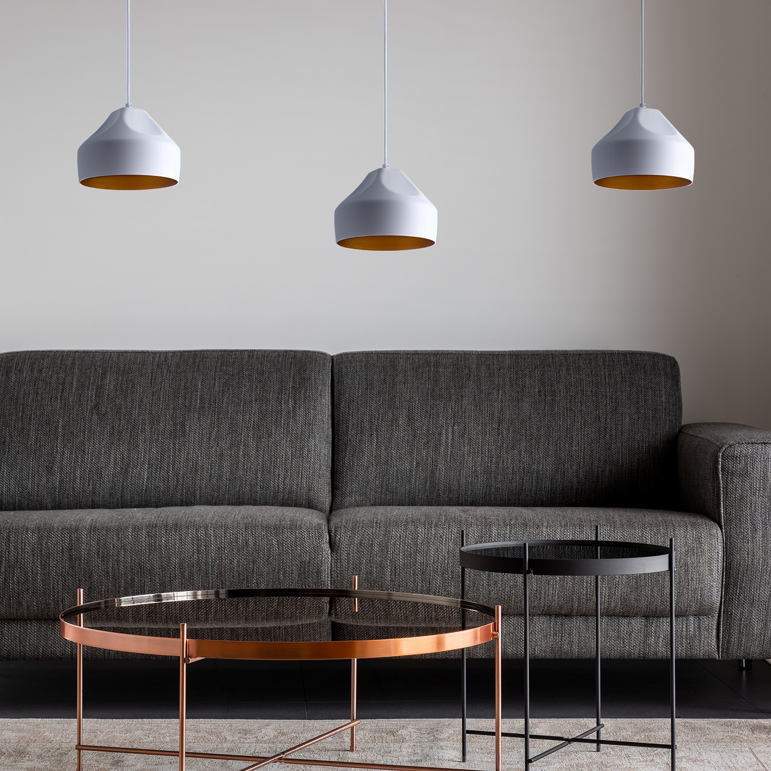Paco Home Pendelleuchte »HURLEY U«, 1 flammig, Leuchtmittel E27 | ohne Leuchtmittel, Hängelampe Esszimmer Küchenlampe Hängend Esstischlampe Innen Gold