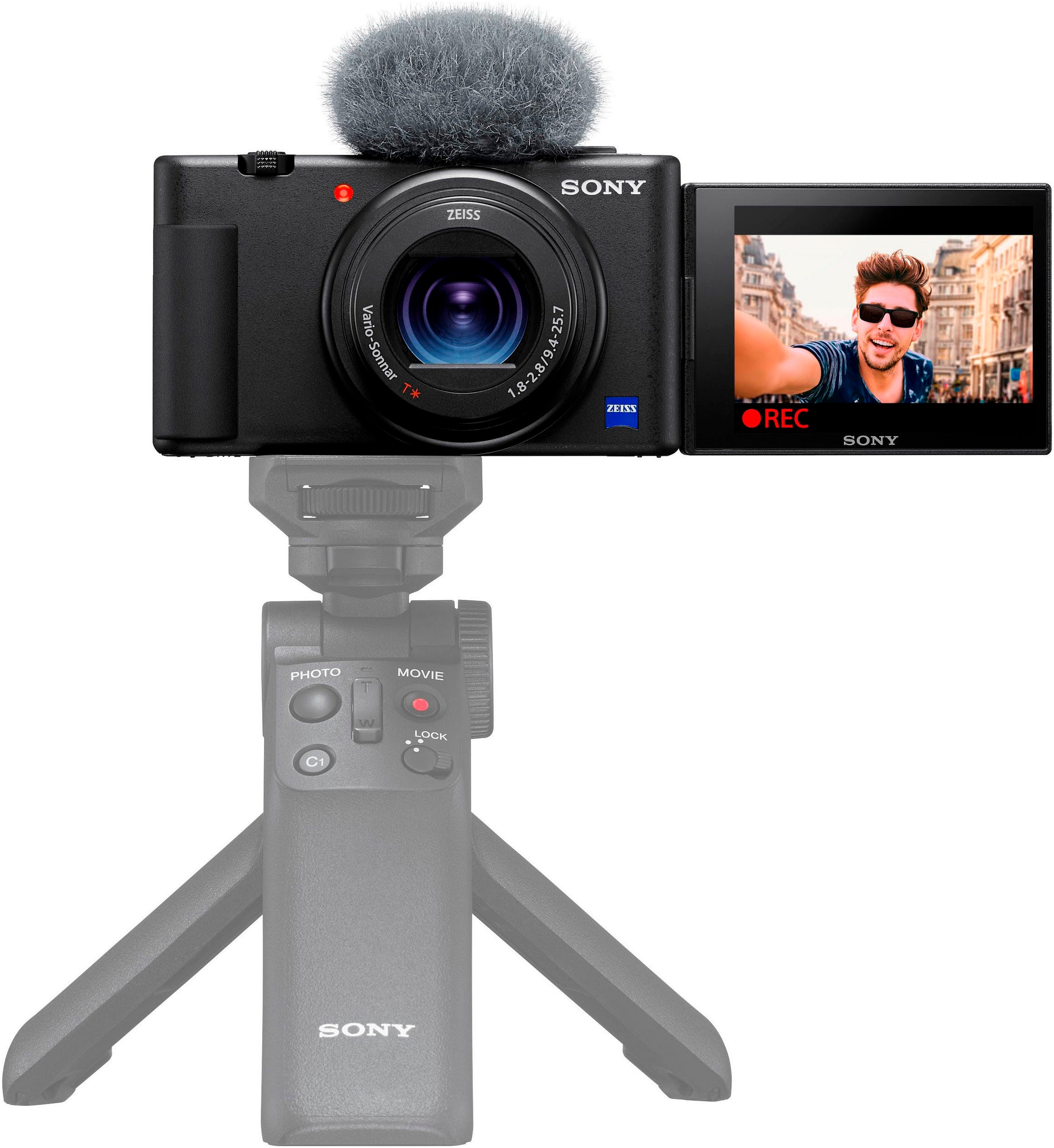 Sony Kompaktkamera »ZV-1«, vielseitigen 24-70-mm, 20,1 MP, 2,7 fachx opt. Zoom, Bluetooth