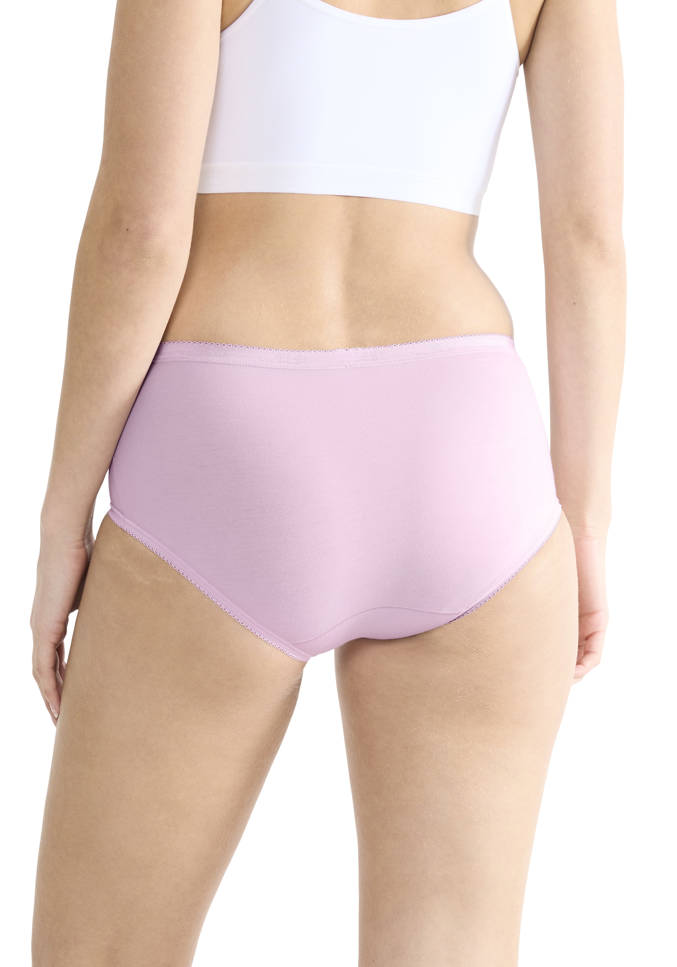 sloggi Midislip »Basic+«, (4er Pack), Baumwollmix, elastisch, weiche Nähte, bequem, feminin