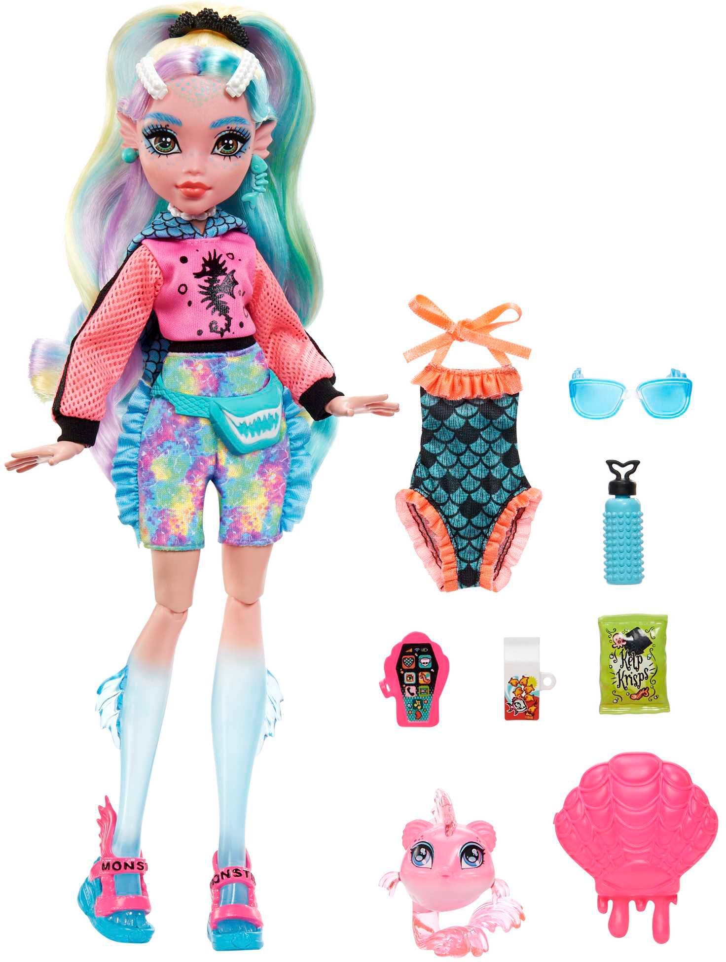 Mattel® Anziehpuppe »Monster High, Lagoona Blue mit Piranha«