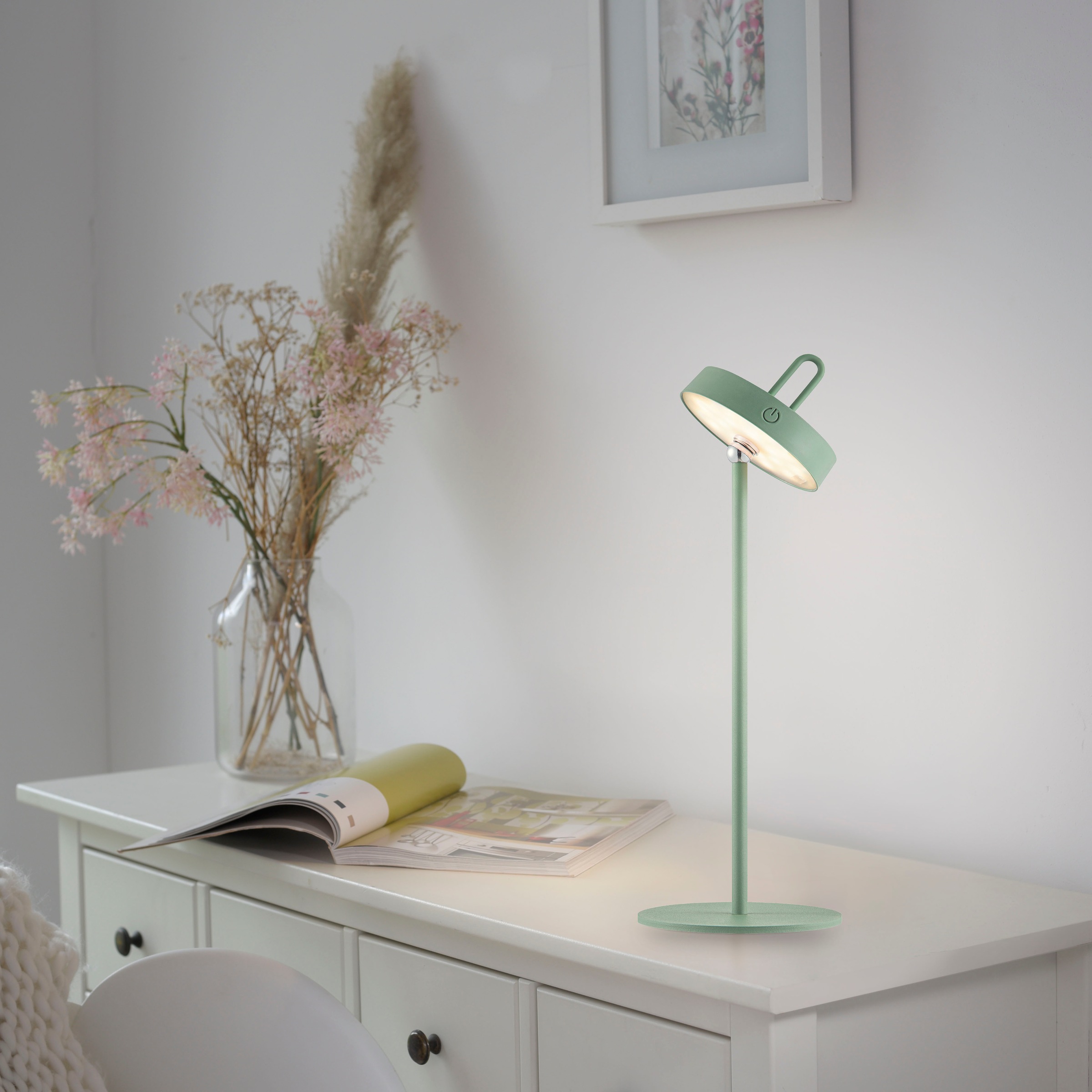 JUST LIGHT Tischleuchte »AMAG«, 1 flammig, Leuchtmittel LED-Modul | LED fest integriert, Akkuleuchte