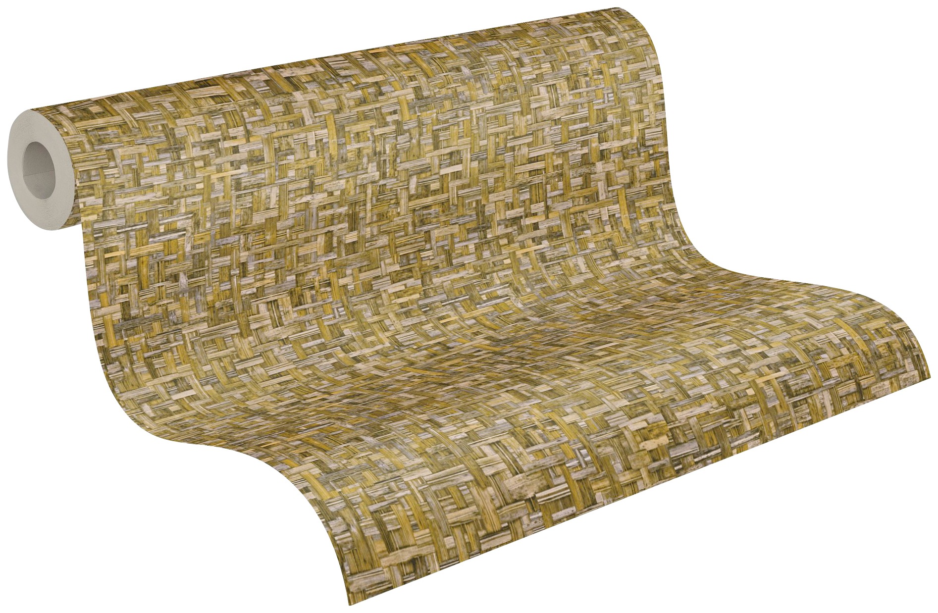 Architects Paper Vliestapete »Jungle Chic«, Flechtoptik-gemustert-Motiv, Tapete Holzoptik Tapeten Wohnzimmer Schlafzimmer Küche Flur Design