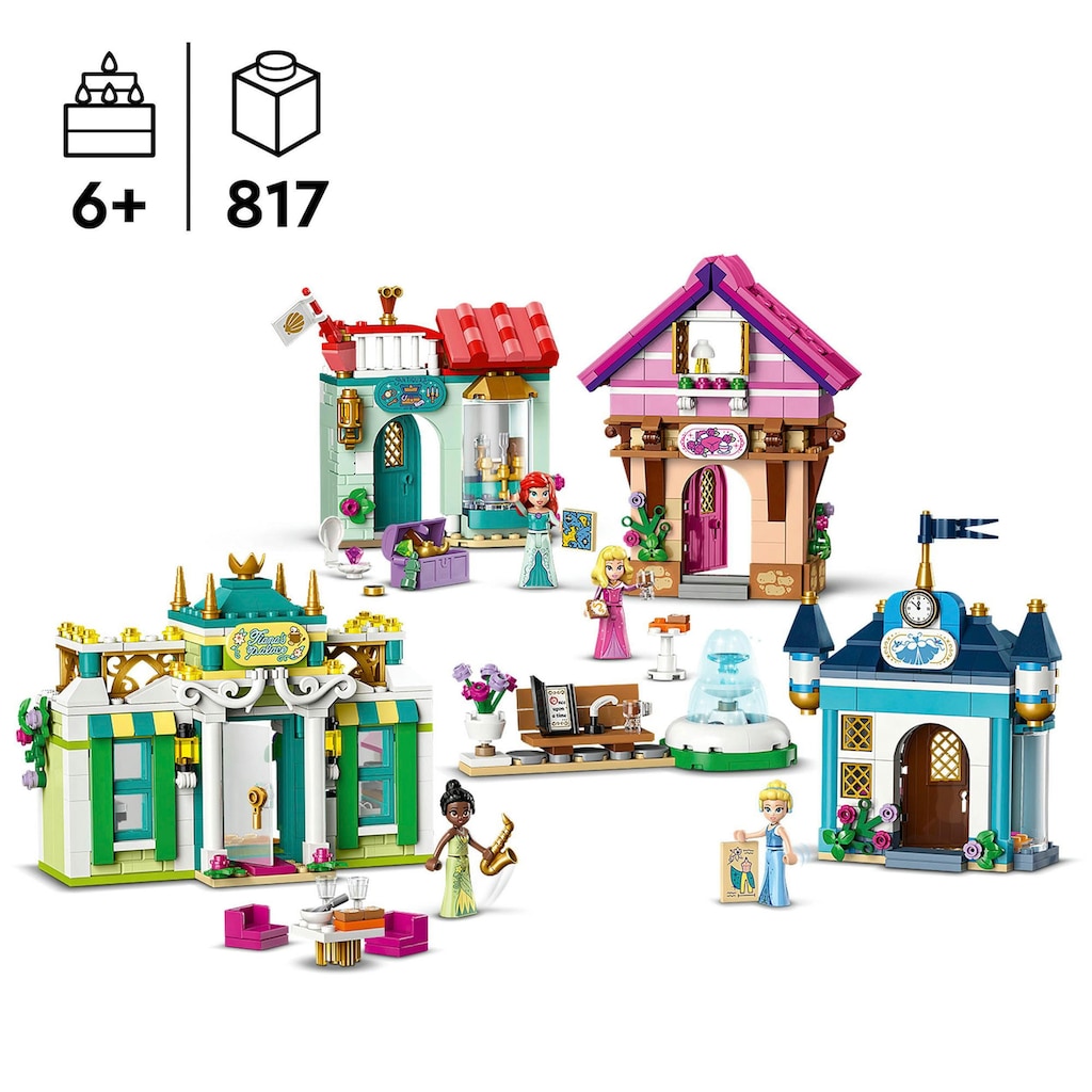 LEGO® Konstruktionsspielsteine »Disney Prinzessinnen Abenteuermarkt (43246), LEGO Disney Princess«, (817 St.)