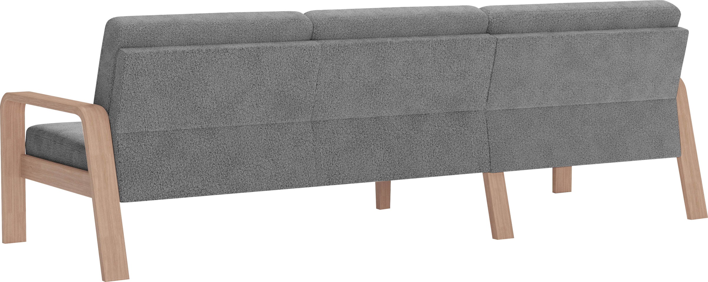 sit&more Ecksofa »Kolding L-Form«, Armlehnen aus Buchenholz in natur, verschiedene Bezüge und Farben