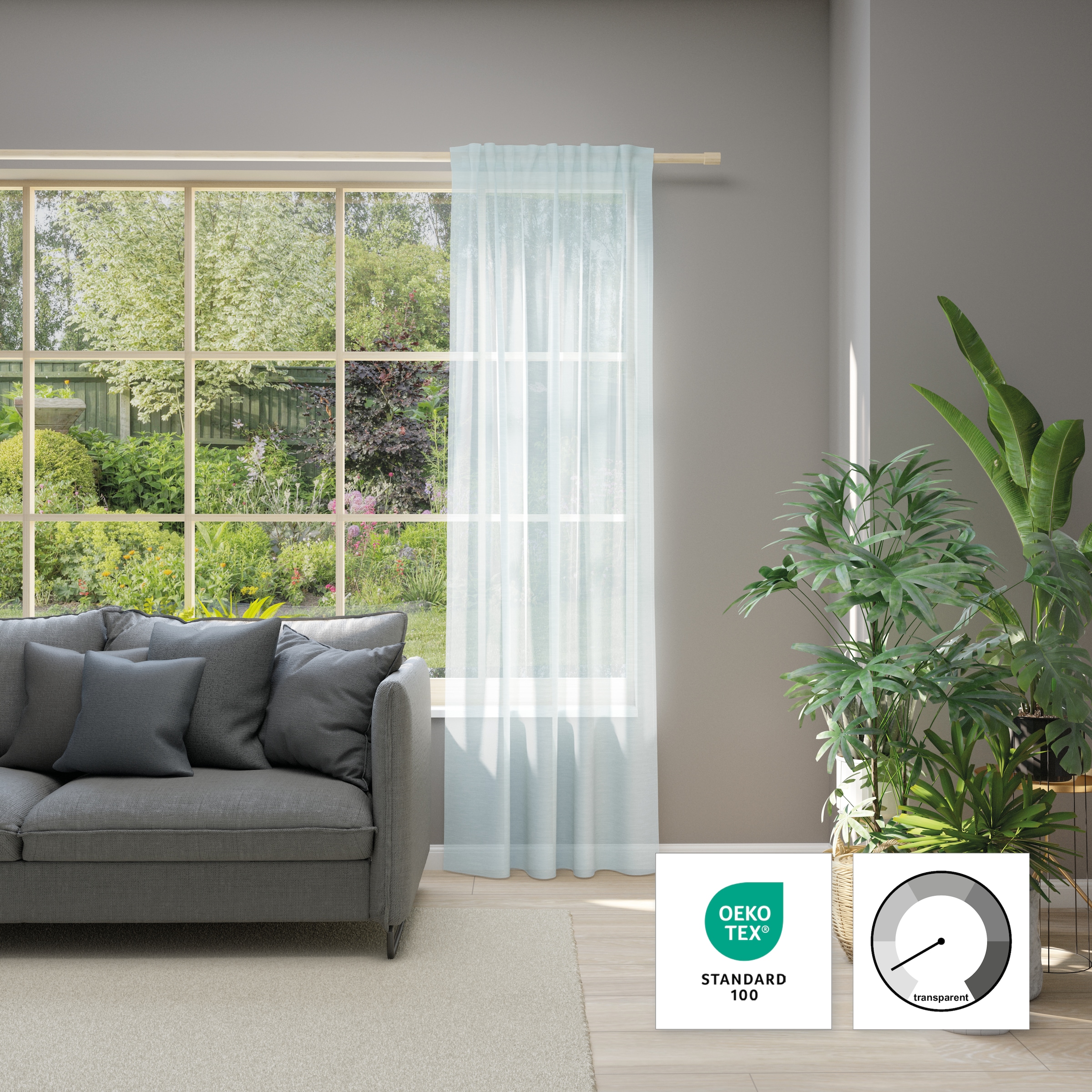 Neutex for you! Vorhang »Allure« Multifunktionsband 1 Stk. tlg. Schal mit Multifunktionsband, Breite 140 cm, nach Maß