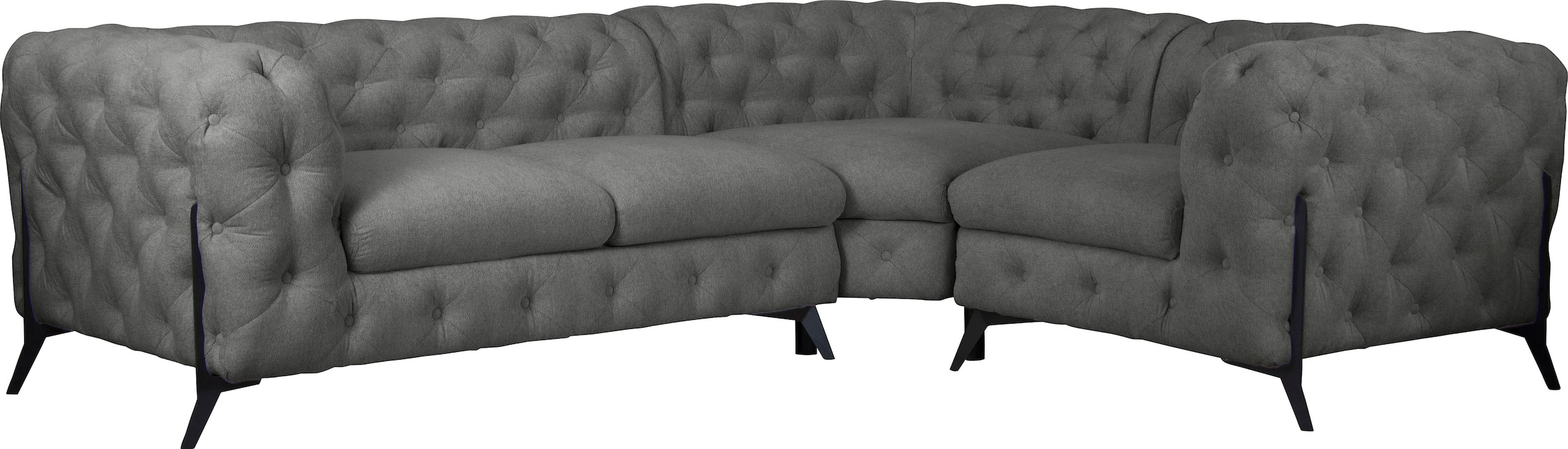 Home affaire Chesterfield-Sofa »Amaury L-Form« moderne Chersterfield-Optik, günstig online kaufen