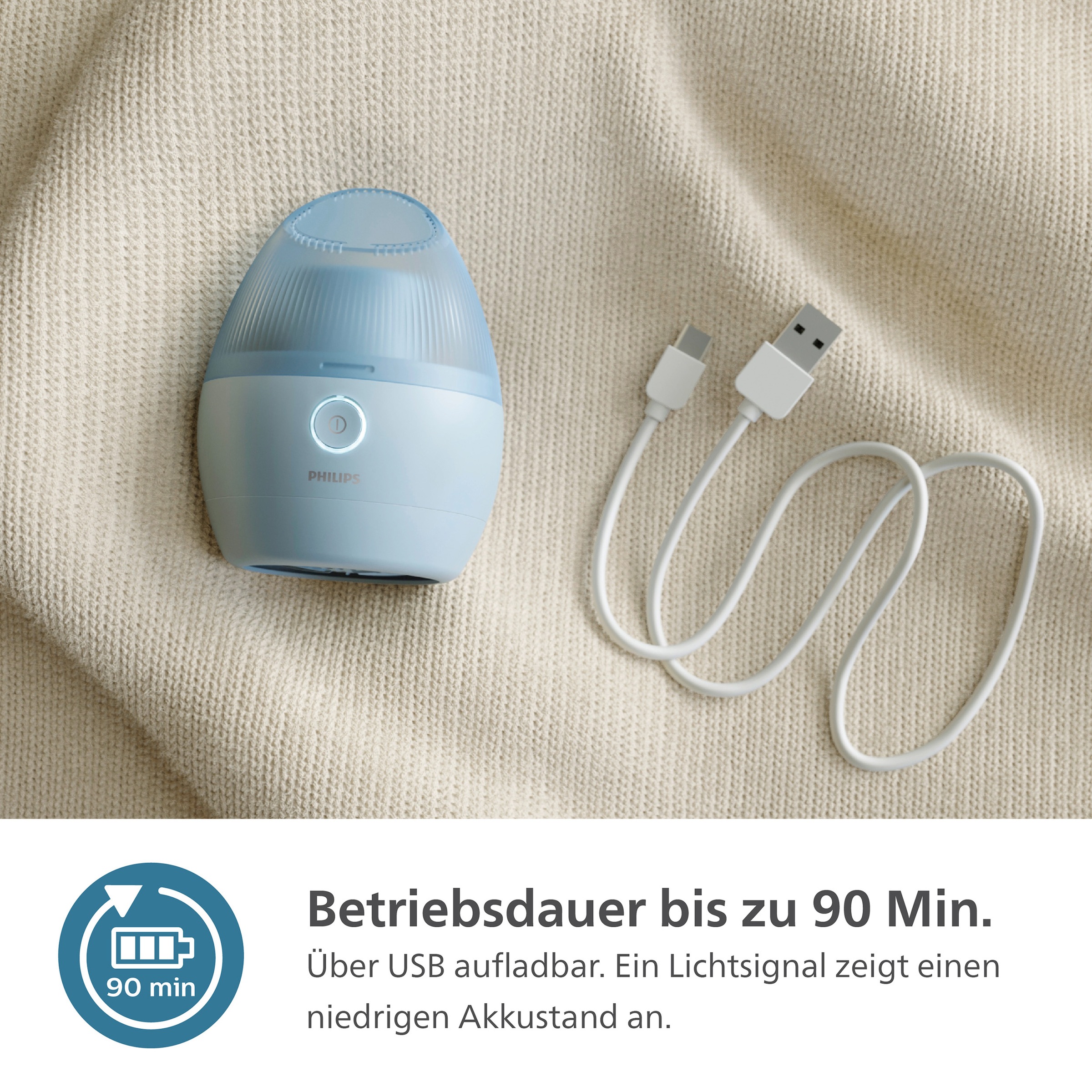 Philips Fusselrasierer »1000 Series GCA2100/20«, mit 90 Minuten Akkulaufzeit, inkl. USB-Ladekabel & Reinigungsbürste