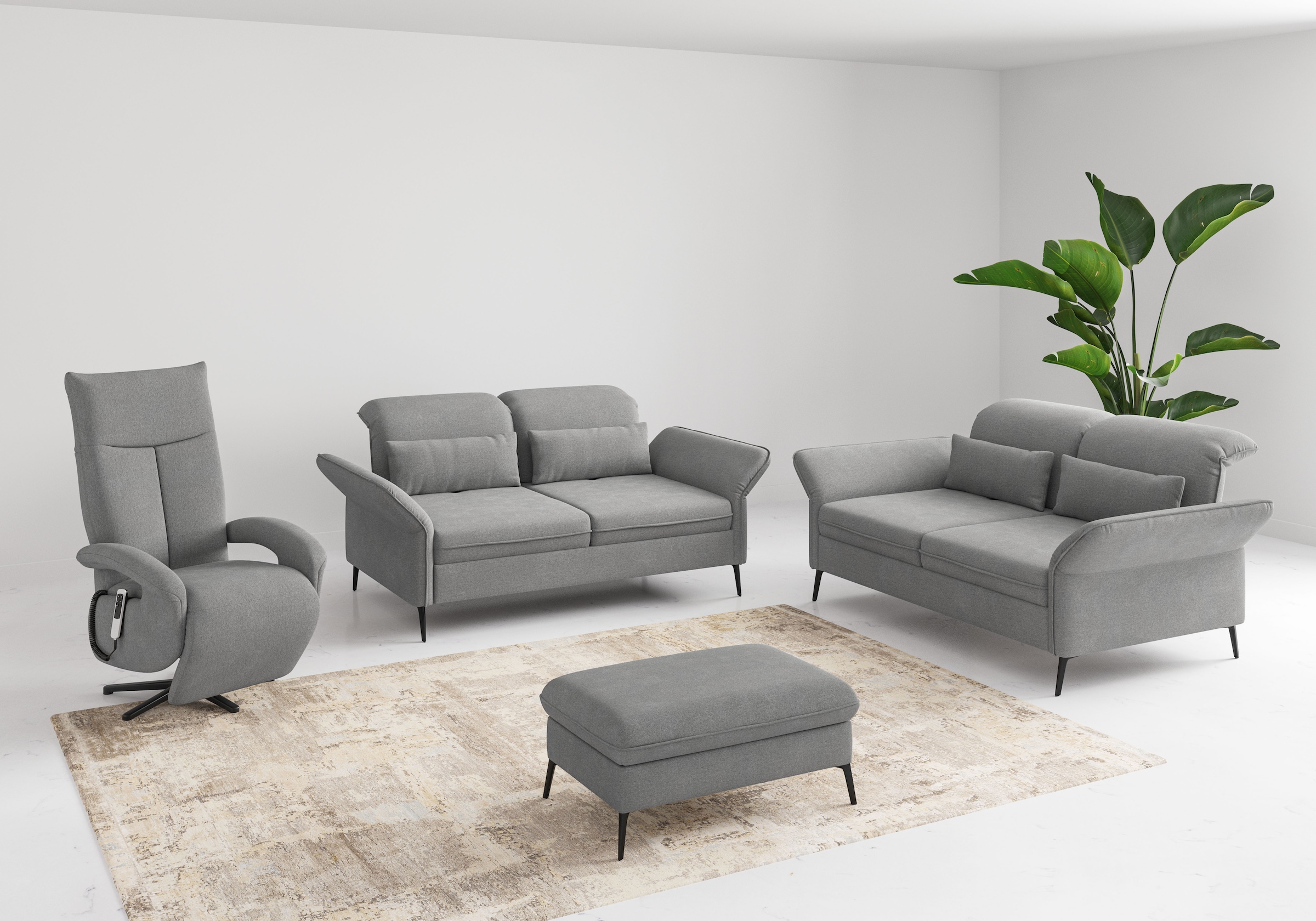 sit&more 3-Sitzer »Emely«, mit Sitztiefenverstellung, optional mit Bettfunktion