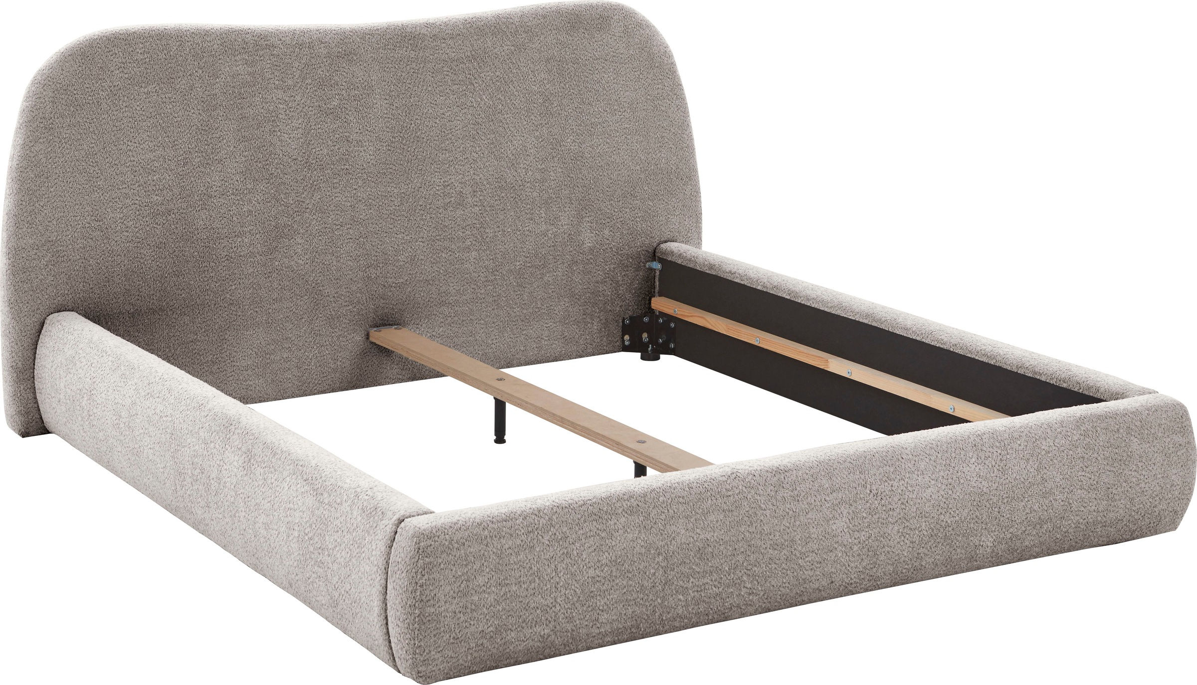 ATLANTIC home collection Polsterbett »Sophie«, mit oder ohne Stauraum, hochwertiger Bouclé-Bezug