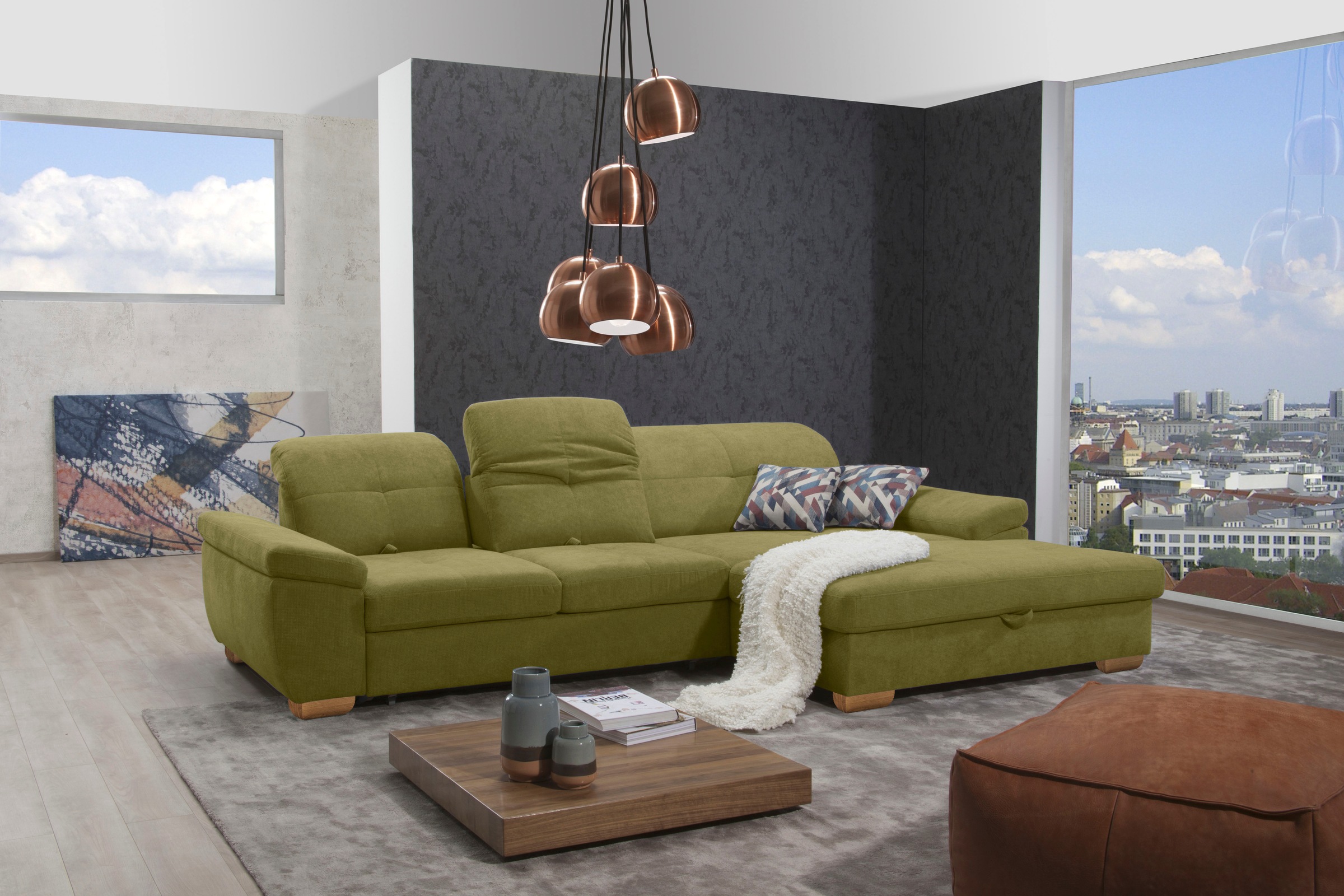 alina Ecksofa "Nadira" wahlweise mit Bettfunktion und Stauraum günstig online kaufen