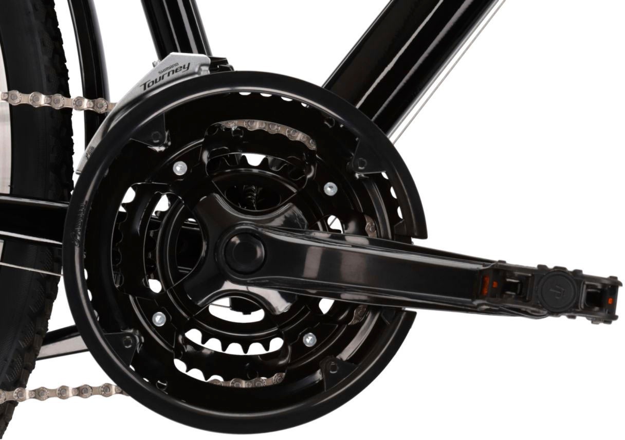 Kross Trekkingrad »KROSS Trekkingrad Trans 1.0 28" schwarz«, 21 Gang, Shimano, TOURNEY TY300 Schaltwerk, Kettenschaltung
