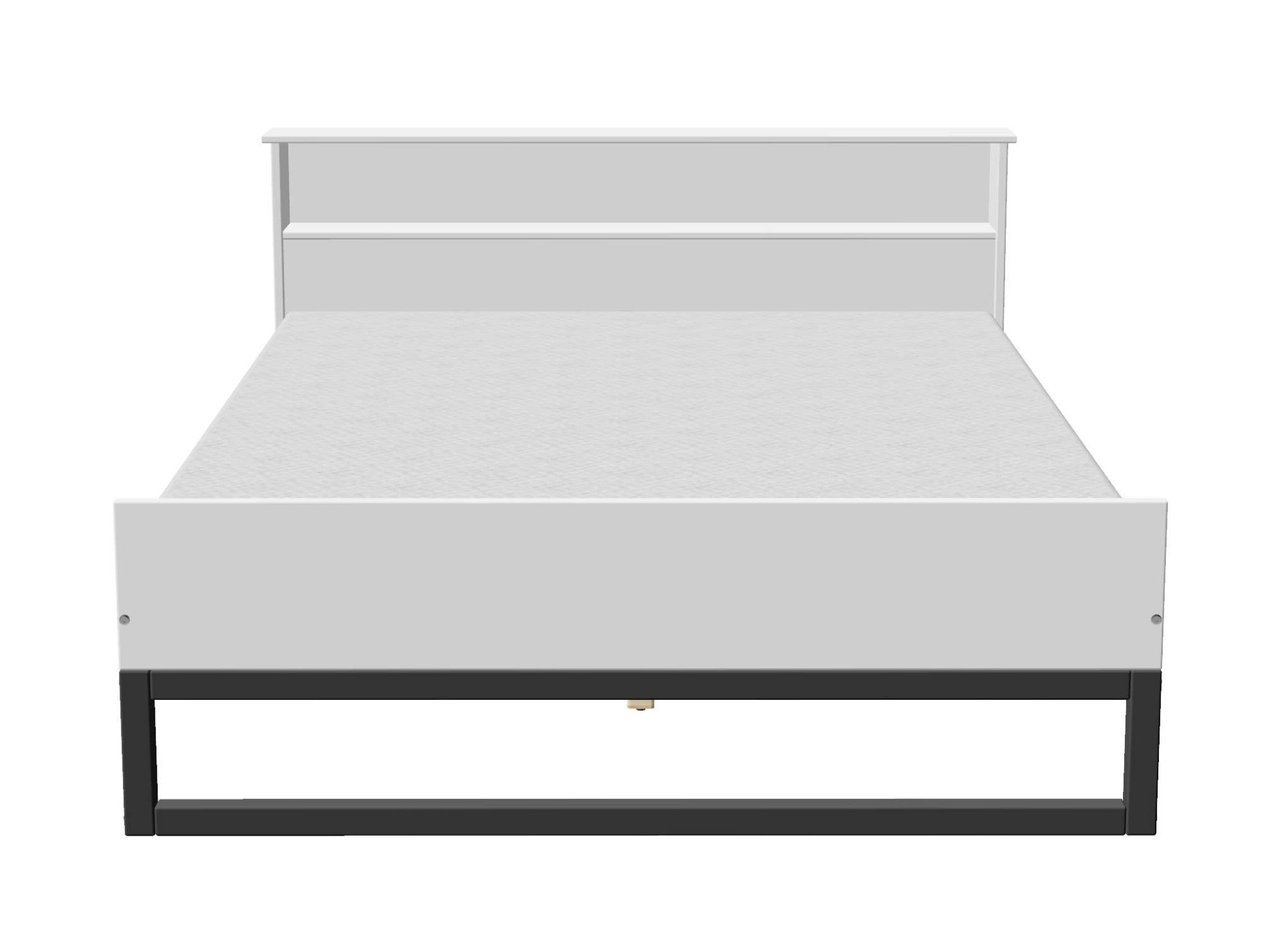 OTTO home Massivholzbett »Pannor, Industrial Design, mit Regal, Lattenrost inklusive« Liegefläche Breite 140 oder 180cm,  Kufengestell, bis 200 kg belastbar, FSC-zertifiziert, Made in EU