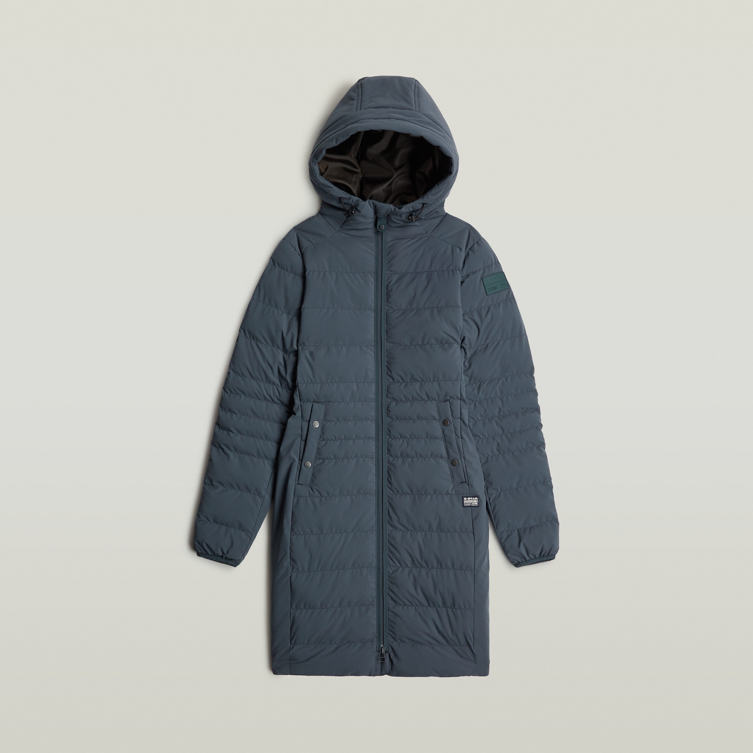 G-STAR Steppjacke »Foundation Padded Long«, mit Kapuze, leicht tailliert, lang geschnitten
