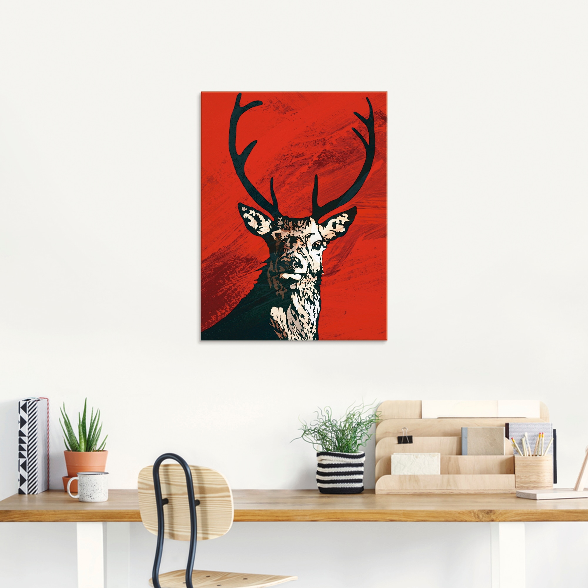 Artland Glasbild »Hirsch«, Wildtiere, (1 St.), in verschiedenen Größen