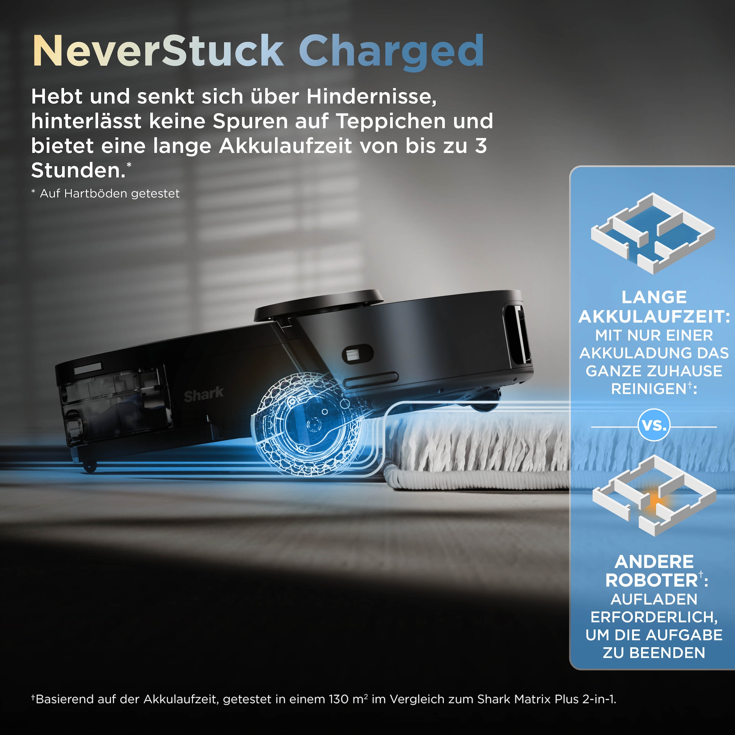 Shark Saugroboter »Shark ThermaCharged PowerDetect Nass- und Trocken-Saugroboter« beheizte Basisstation verwendet 85°C heißes Wasser und 80°C warme Luft