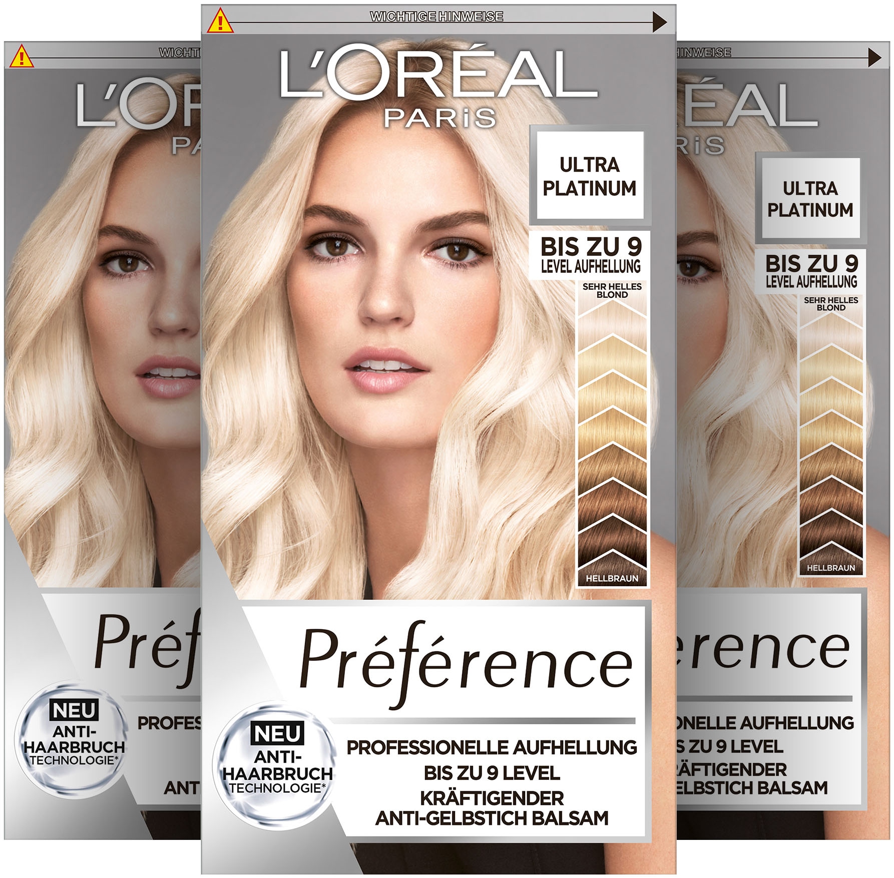 L'ORÉAL PARIS Coloration »Blondierung für helles Haar«, (Packung, 3 tlg.), mit pflegender Formel