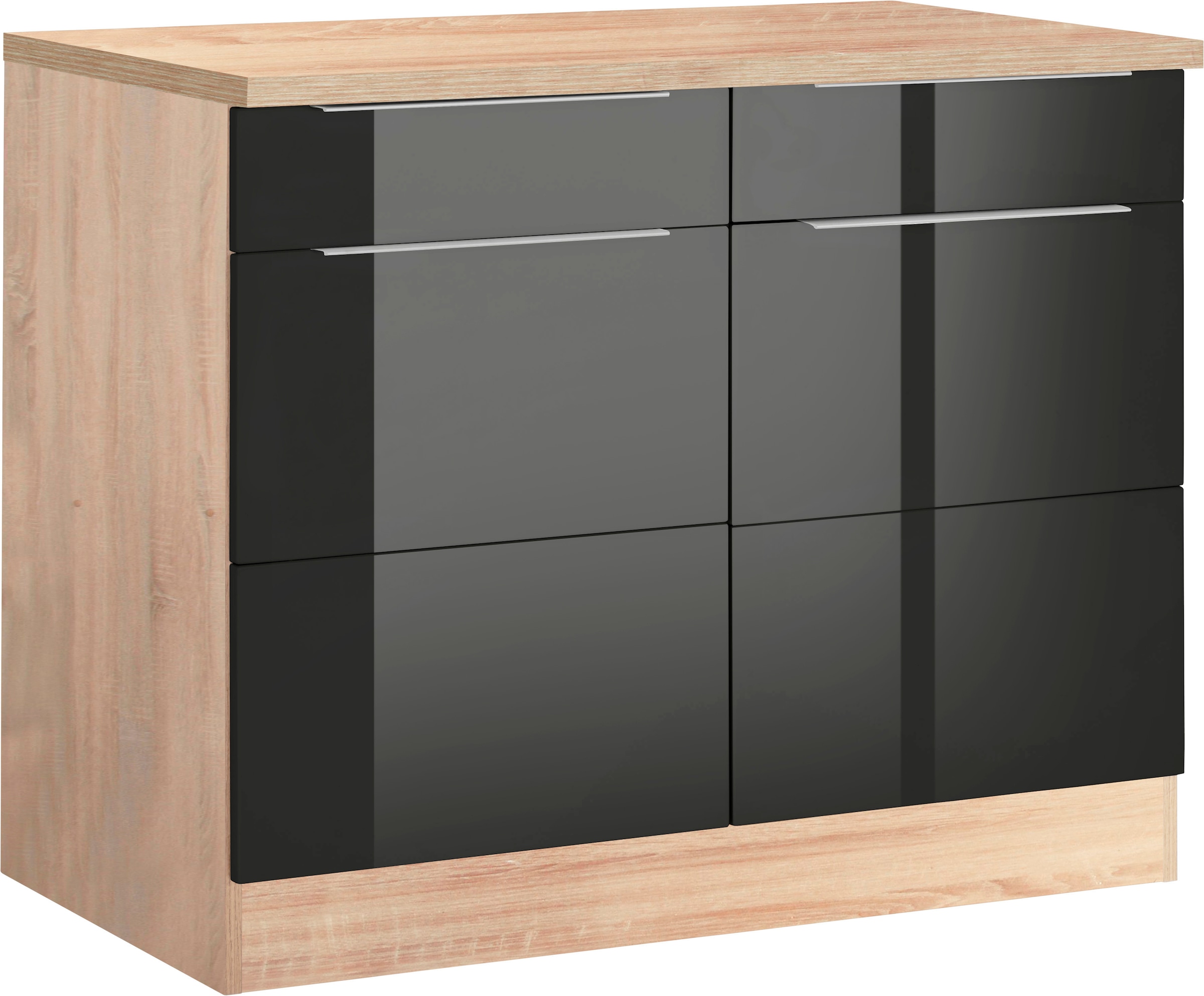 KOCHSTATION Unterschrank »KS-Brindisi«, 100 cm breit, viel Stauraum