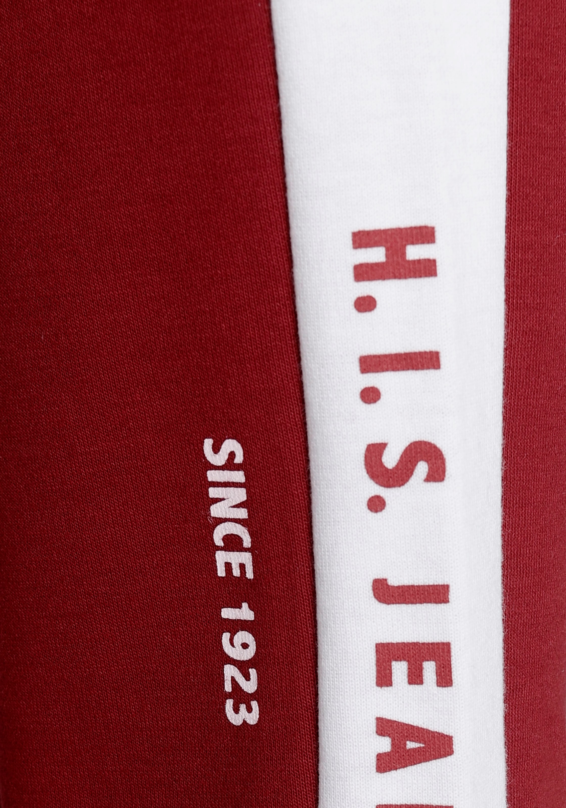 H.I.S Relaxhose, mit weißem Seitenstreifen und Logodruck, Loungeanzug