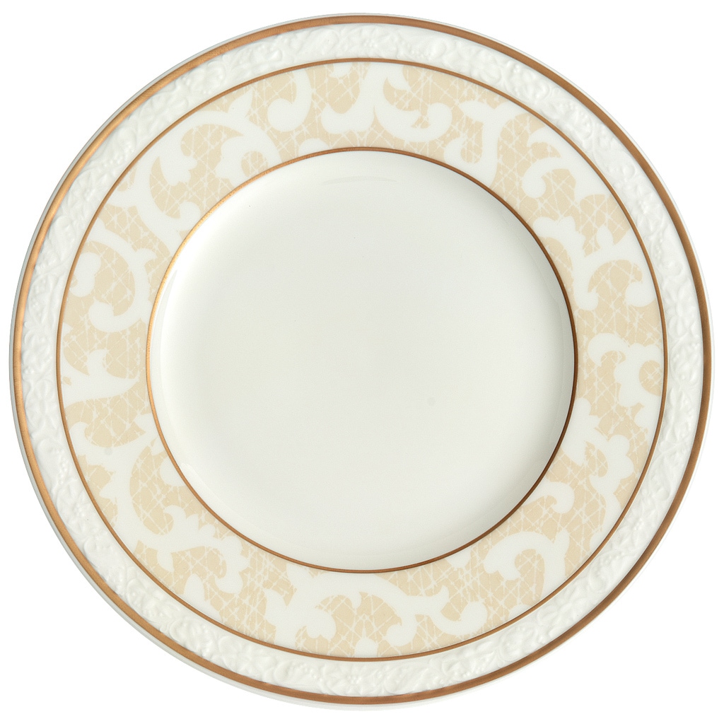 Villeroy & Boch Brotteller »Brotteller Ivoire ø 18 cm weiß-gold« günstig online kaufen