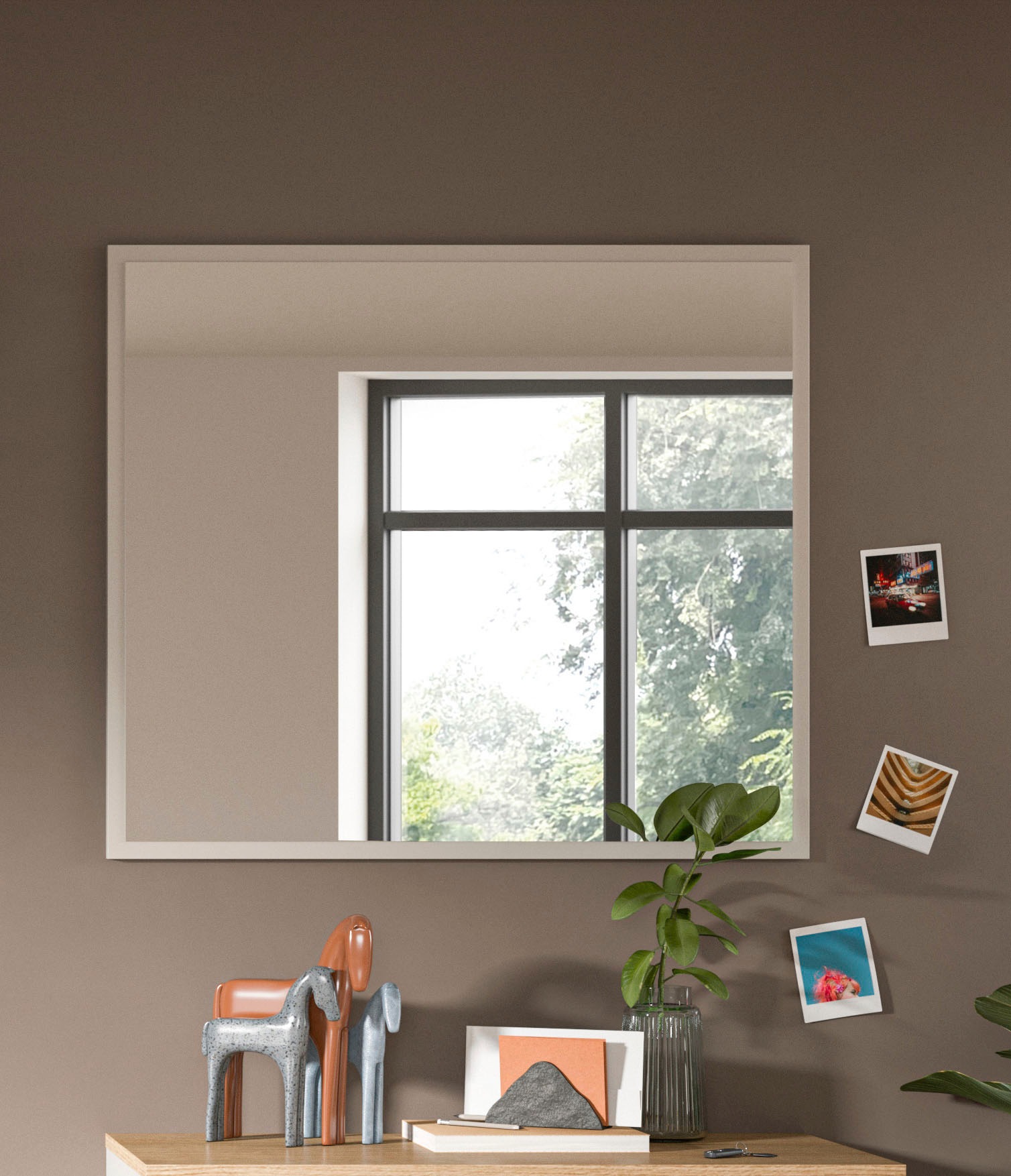INOSIGN Garderobenspiegel »EDIL, 80 x 70 cm, große Spiegelfläche« Spiegel, günstig online kaufen