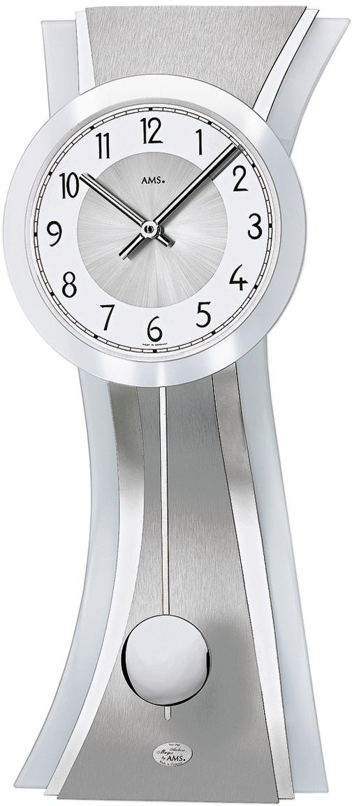 AMS Pendelwanduhr »W7268«, Quarzuhr, Metall-/Glas-/Aluminiumgehäuse,Esszimm günstig online kaufen