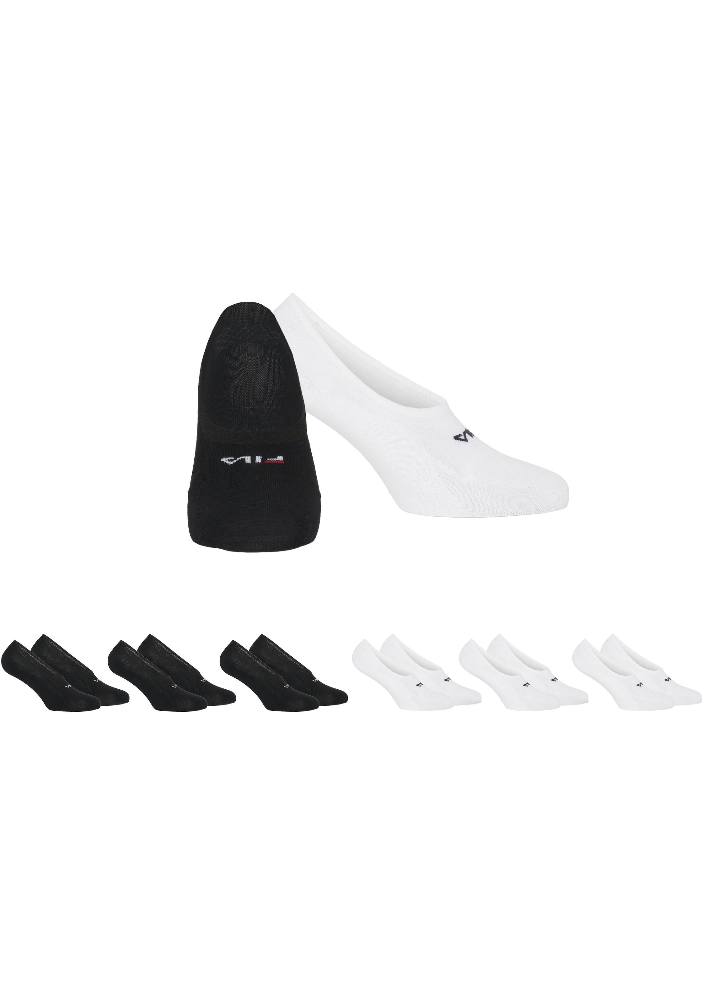 Fila Füßlinge »UNISEX GHOST SOCKS SILICONE HEEL INSIDE«, (6 Paar), mit Logo-Schriftzug