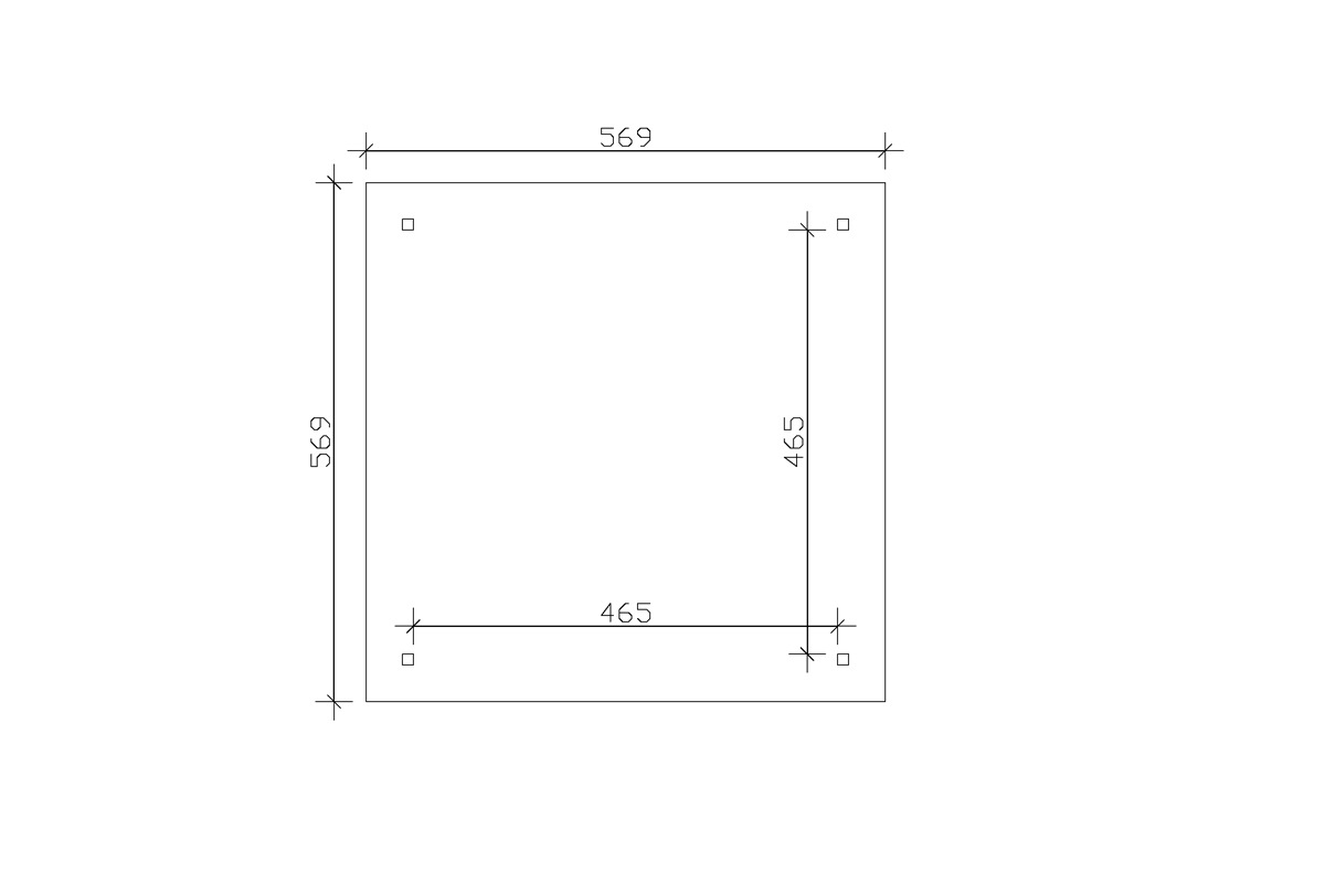 Skanholz Pavillon »Cannes 4«, 4-Eck, BxT: 569x569 cm